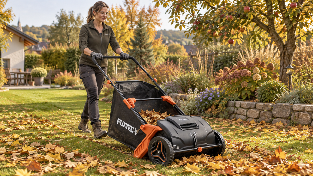 Manueller Laubsammler: Mit dem FX-LS52 entspannt durch den Herbstgarten