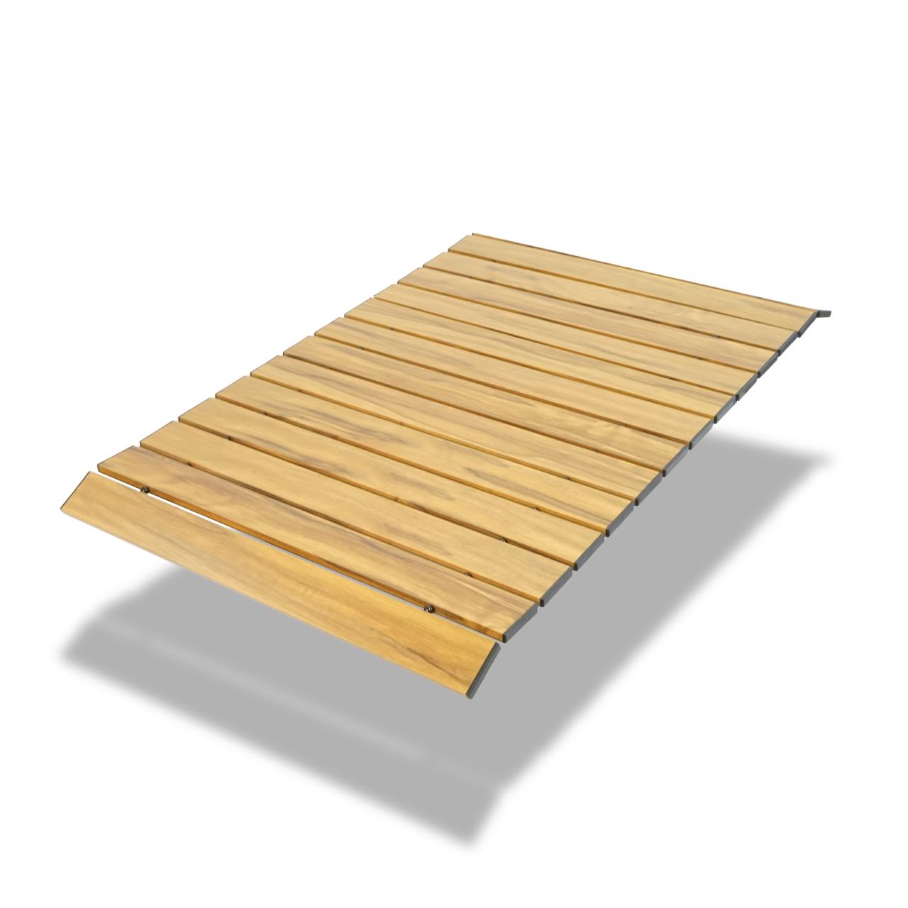Tavolo mobile in alluminio Carrello effetto legno CTXL-900