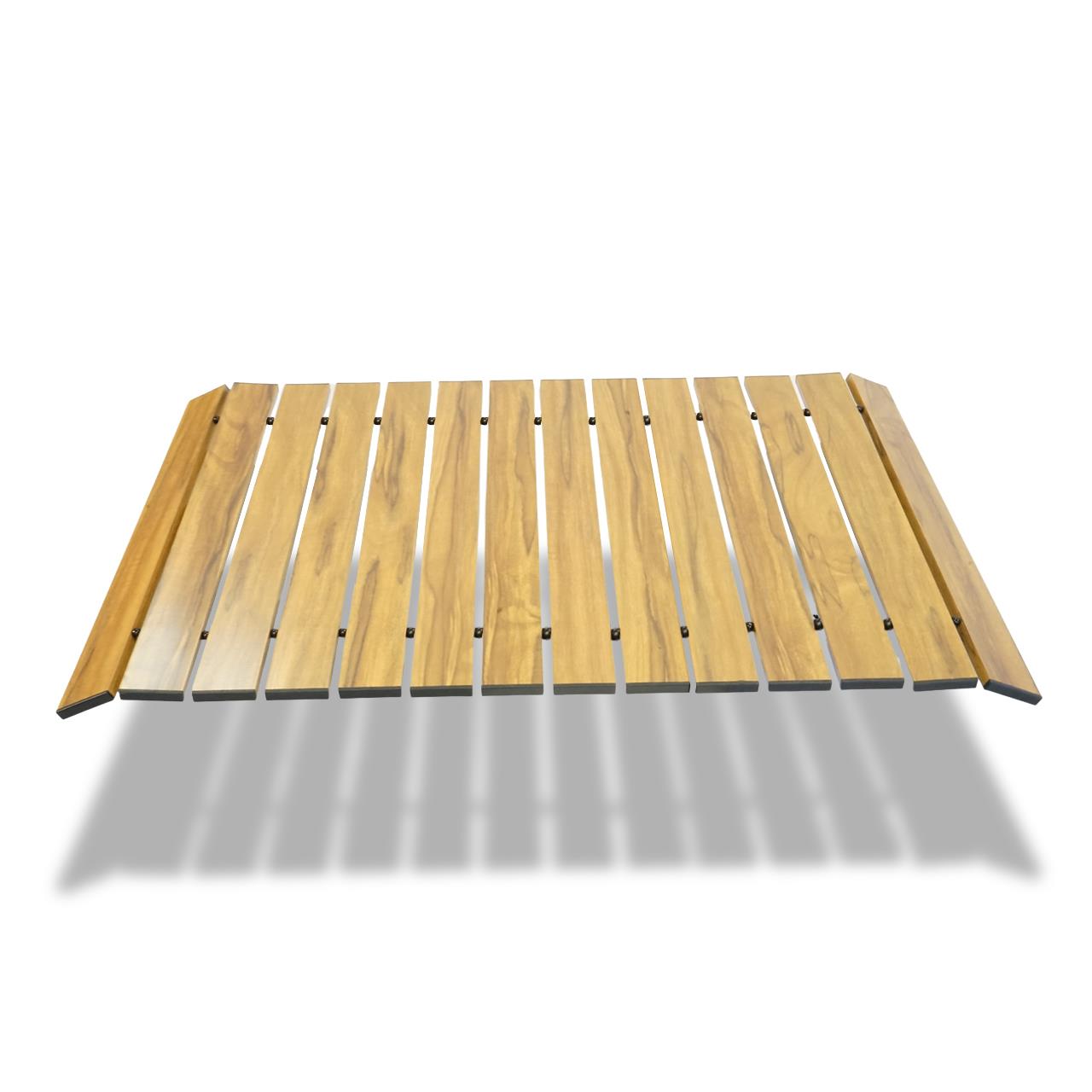 Tavolo mobile in alluminio Carrello effetto legno CTXL-900