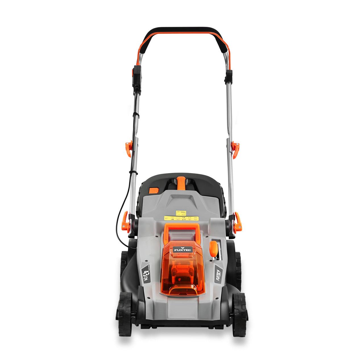 Tagliaerba a batteria 40V FUXTEC FX-E2RM43 - Set con 2 batterie da 4Ah e caricabatterie doppio da 2,4A