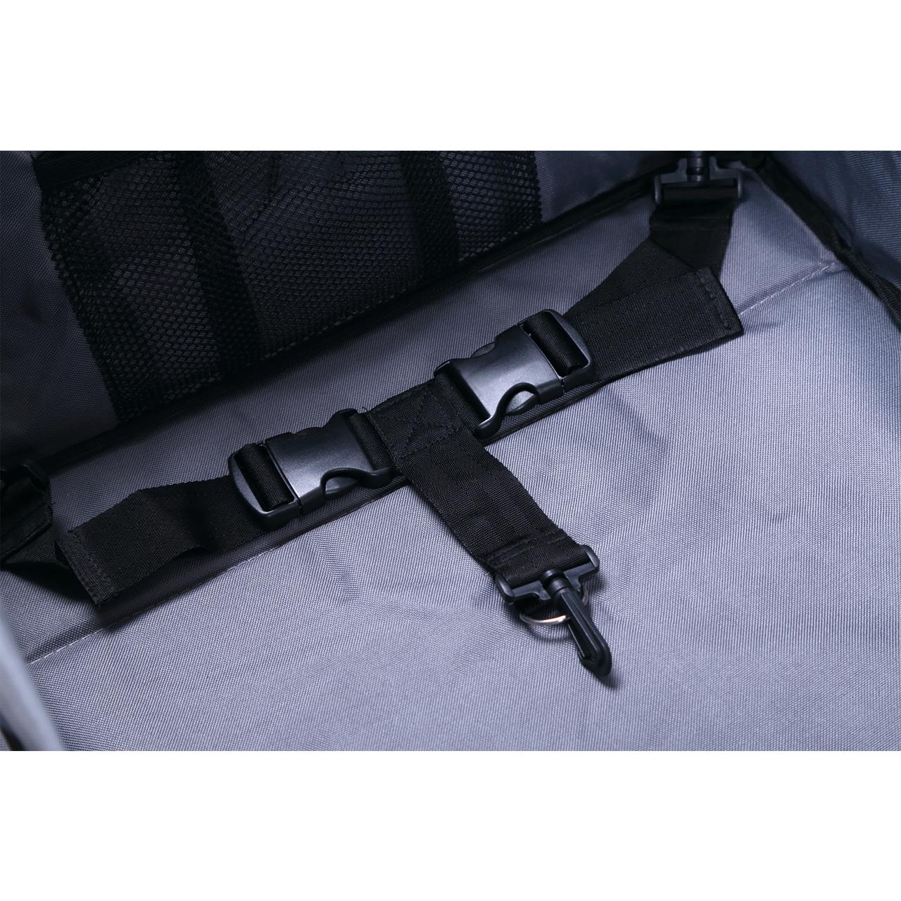 Carrello manuale FUXTEC FX-CT700 con tettuccio parasole protetto dai raggi UV e maniglia di spinta supplementare