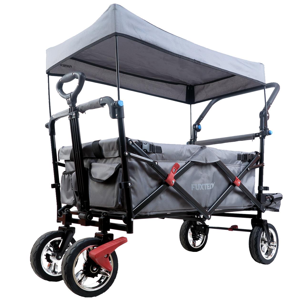 Carrello pieghevole giardino FUXTEC FX-CT800 con tettuccio parasole per il trasporto dei bambini