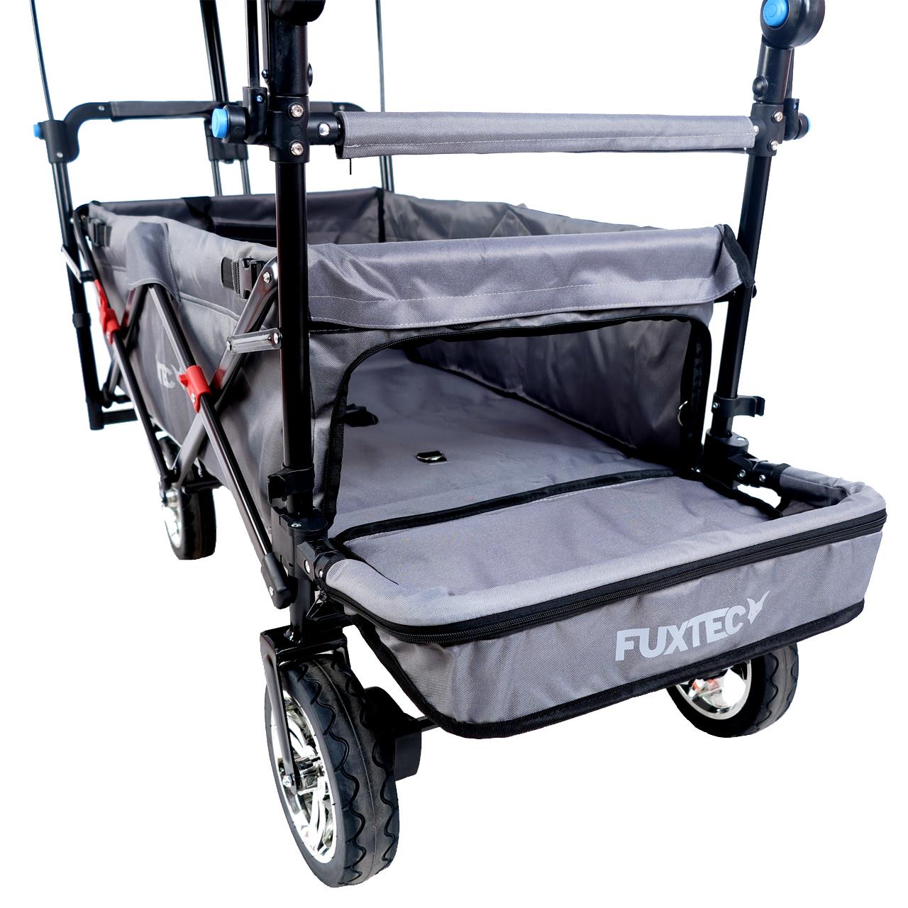 Carrello pieghevole giardino FUXTEC FX-CT800 con tettuccio parasole per il trasporto dei bambini
