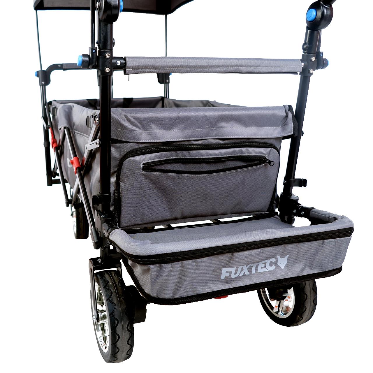 Carrello pieghevole giardino FUXTEC FX-CT800 con tettuccio parasole per il trasporto dei bambini