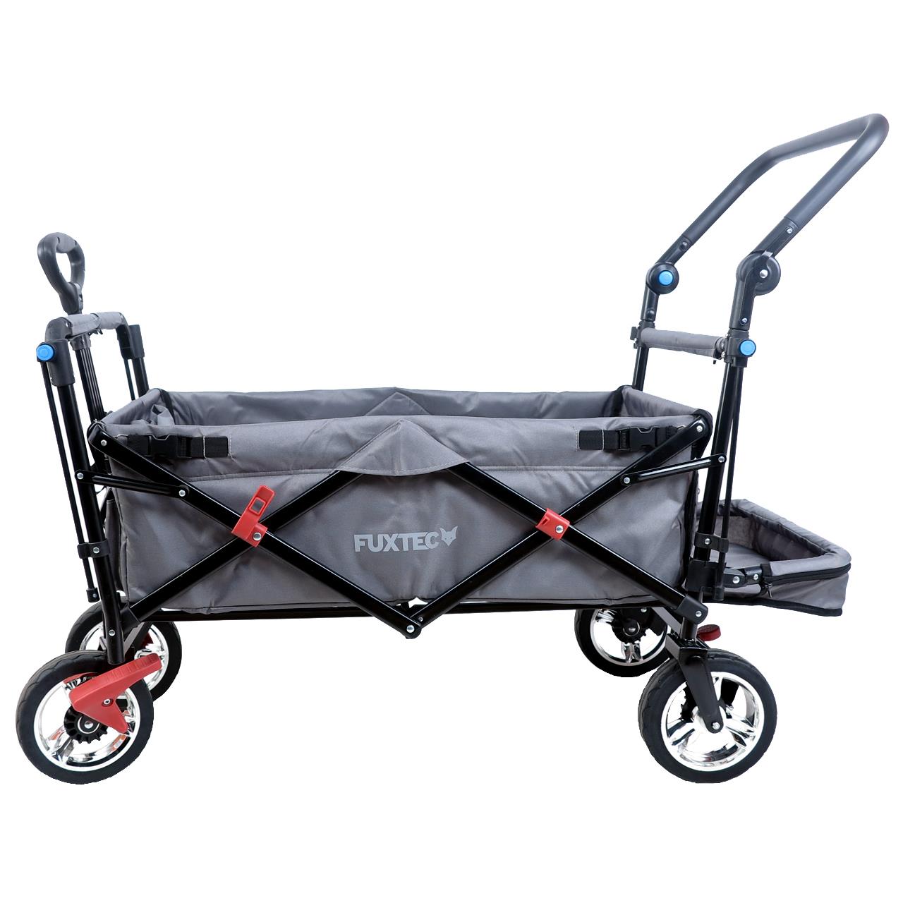 Carrello pieghevole giardino FUXTEC FX-CT800 con tettuccio parasole per il trasporto dei bambini