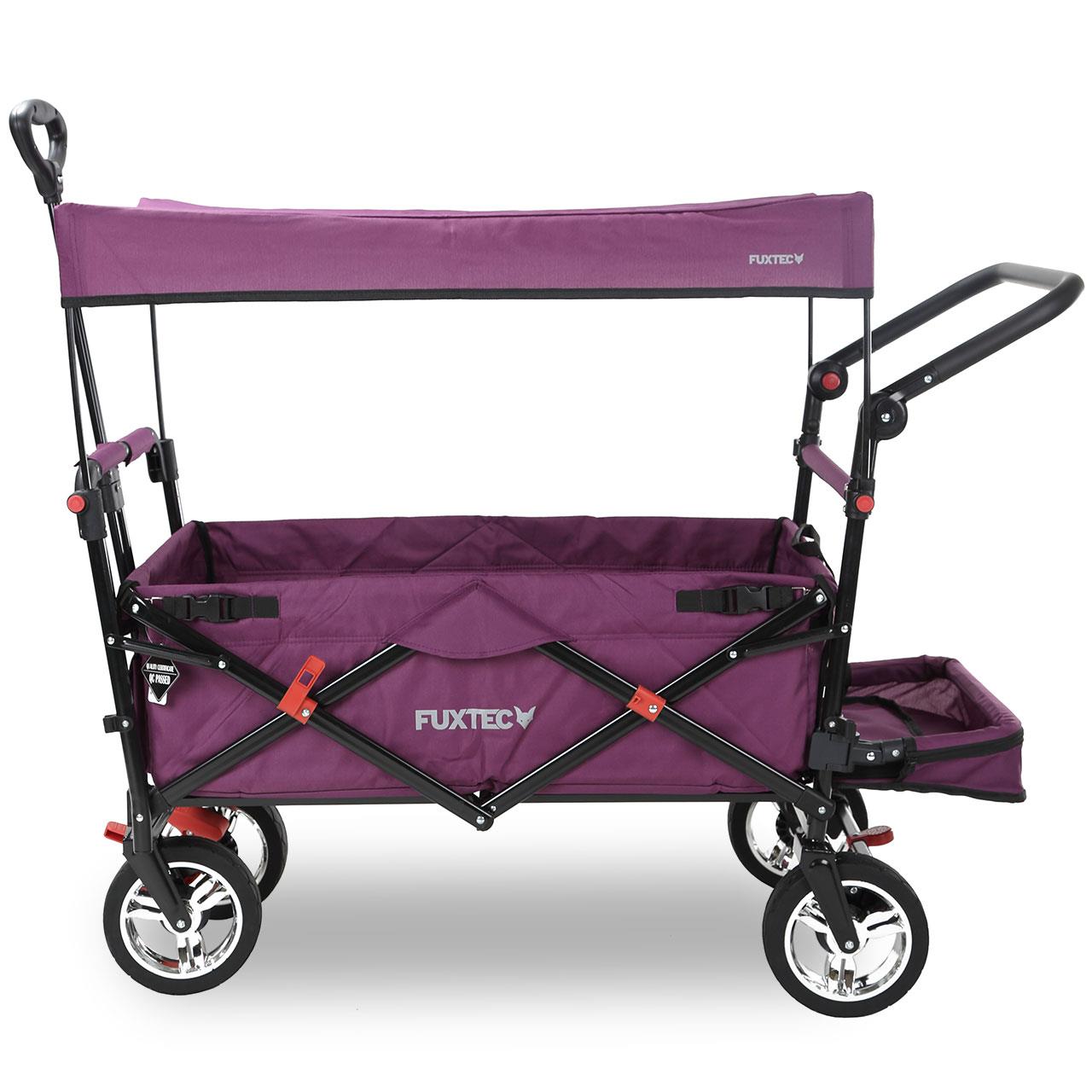 Carrello pieghevole giardino FUXTEC FX-CT800 con tettuccio parasole per il trasporto dei bambini