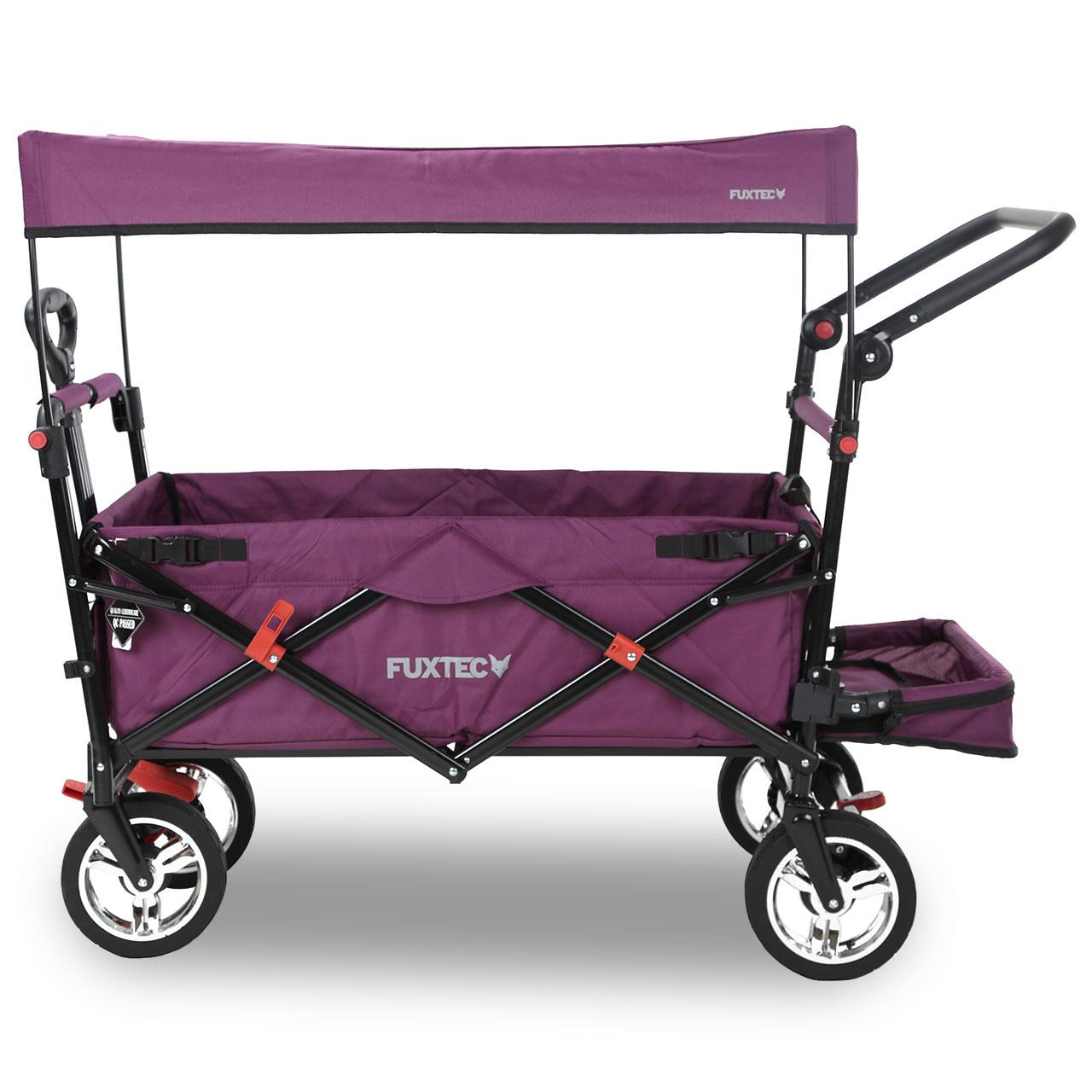 Carrello pieghevole giardino FUXTEC FX-CT800 con tettuccio parasole per il trasporto dei bambini