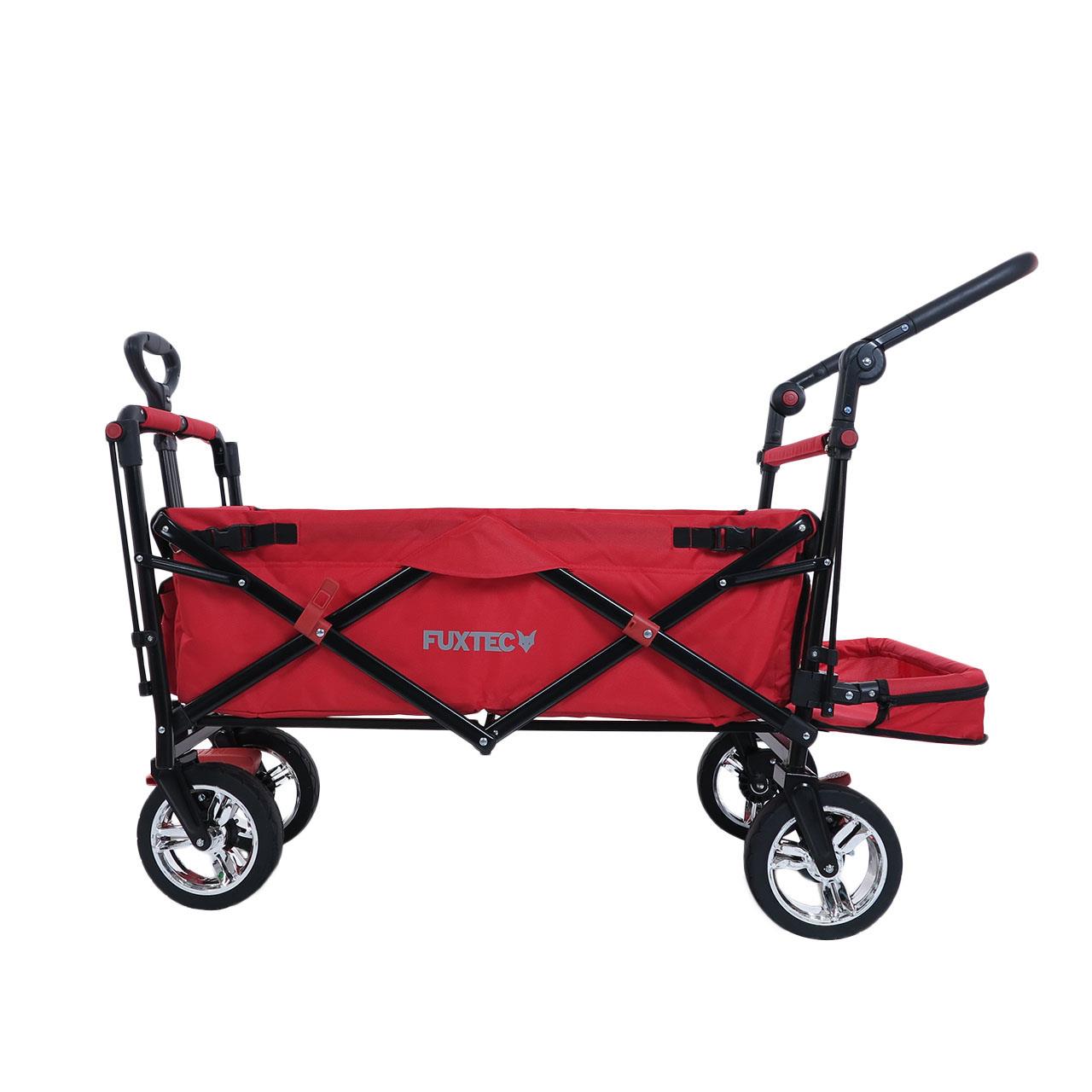 Carrello pieghevole giardino FUXTEC FX-CT800 con tettuccio parasole per il trasporto dei bambini