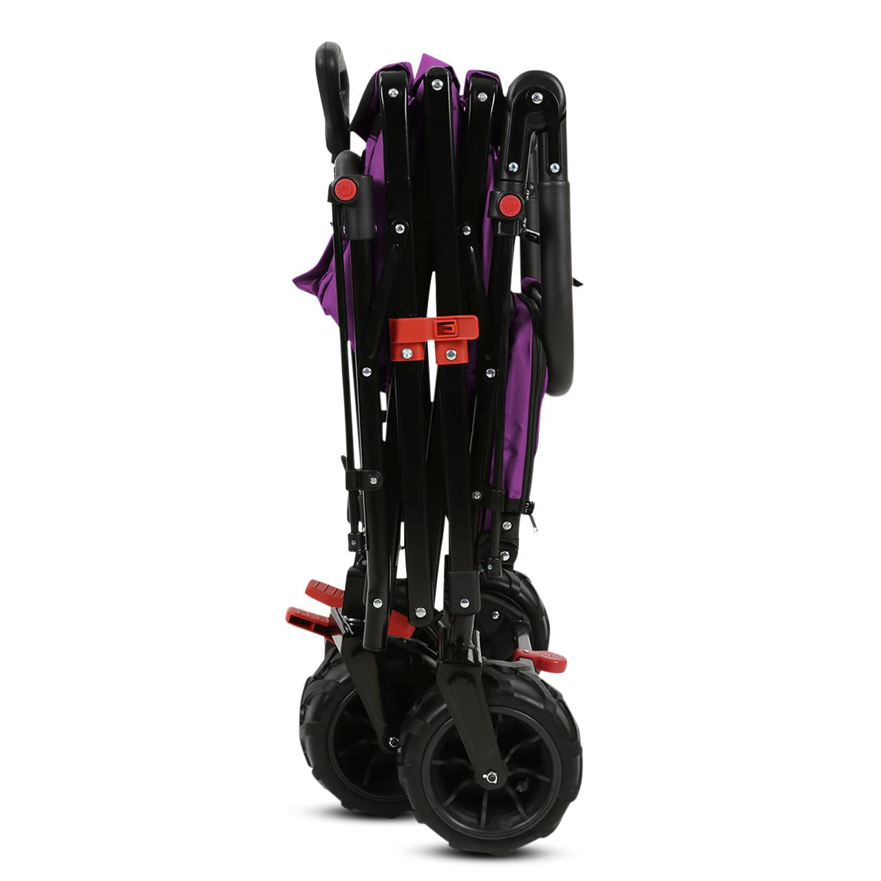 Carrello da spiaggia pieghevole FUXTEC FX-CTB800 con tettuccio parasole protetto dai raggi UV, maniglia di spinta e prolungamento interno