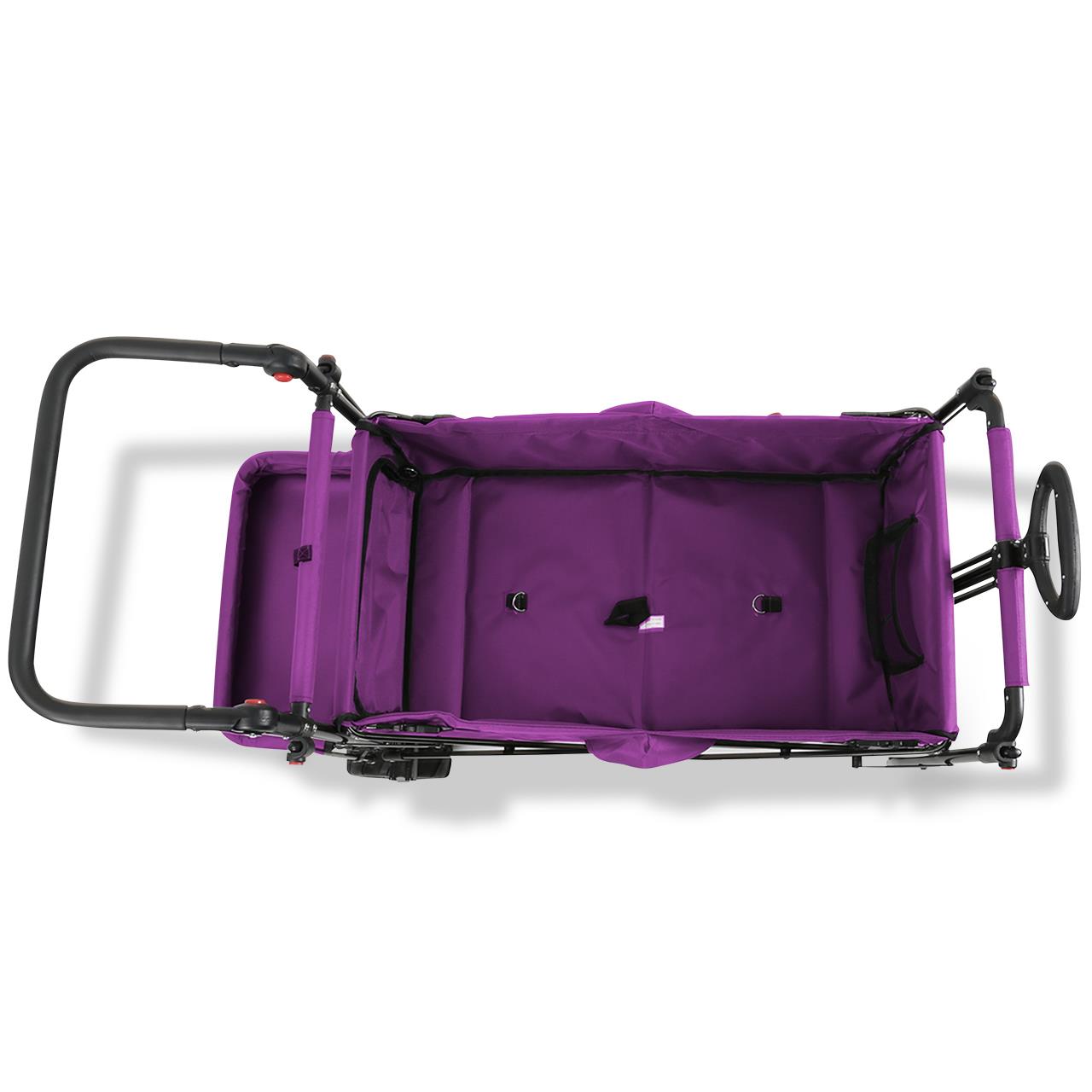 Carrello da spiaggia pieghevole FUXTEC FX-CTB800 con tettuccio parasole protetto dai raggi UV, maniglia di spinta e prolungamento interno