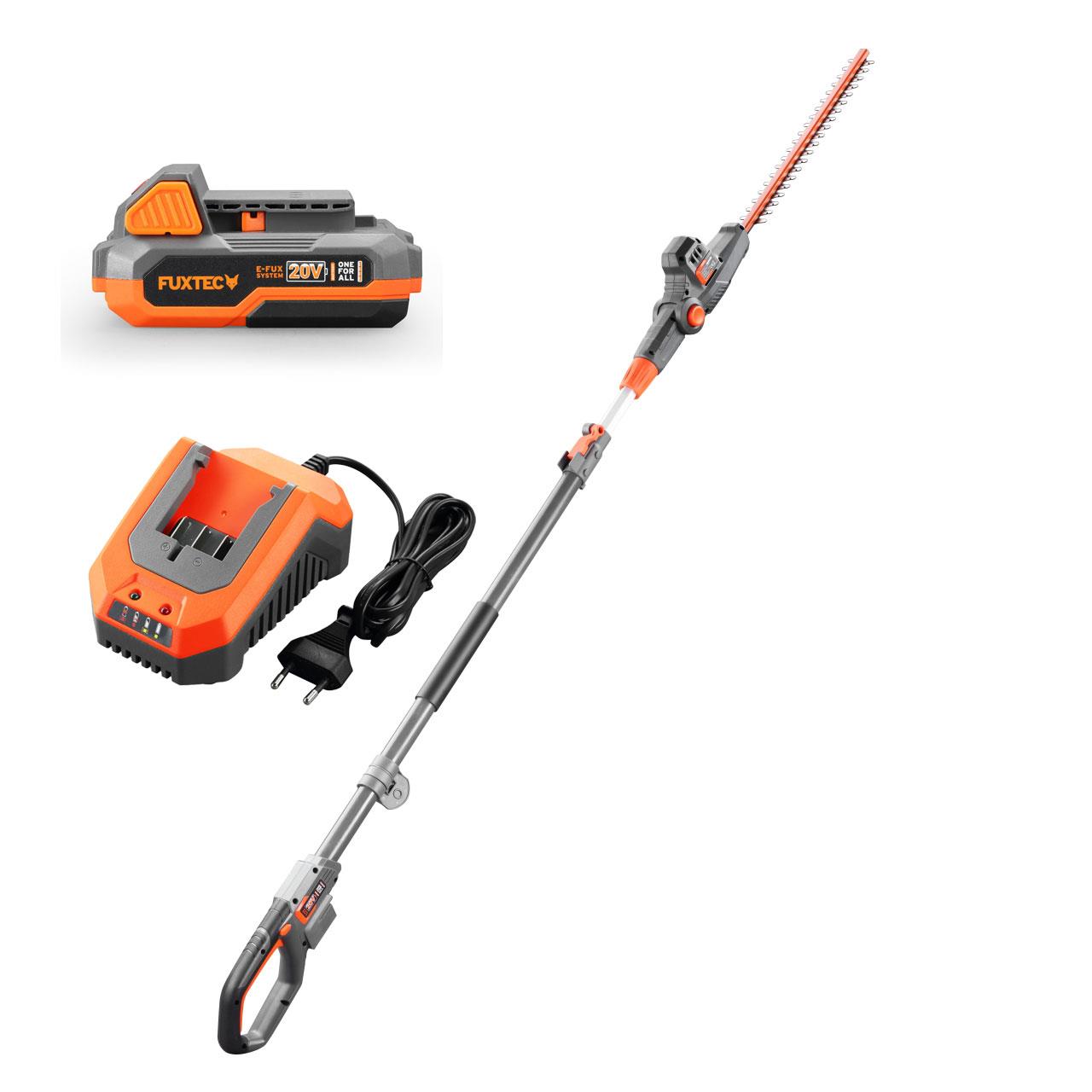 Bild 1 FUXTEC 20V Akku Hochheckenschere FX-E1HH20 SET mit 1 x Akku 2Ah, 1 x Ladegerät 2,4A
