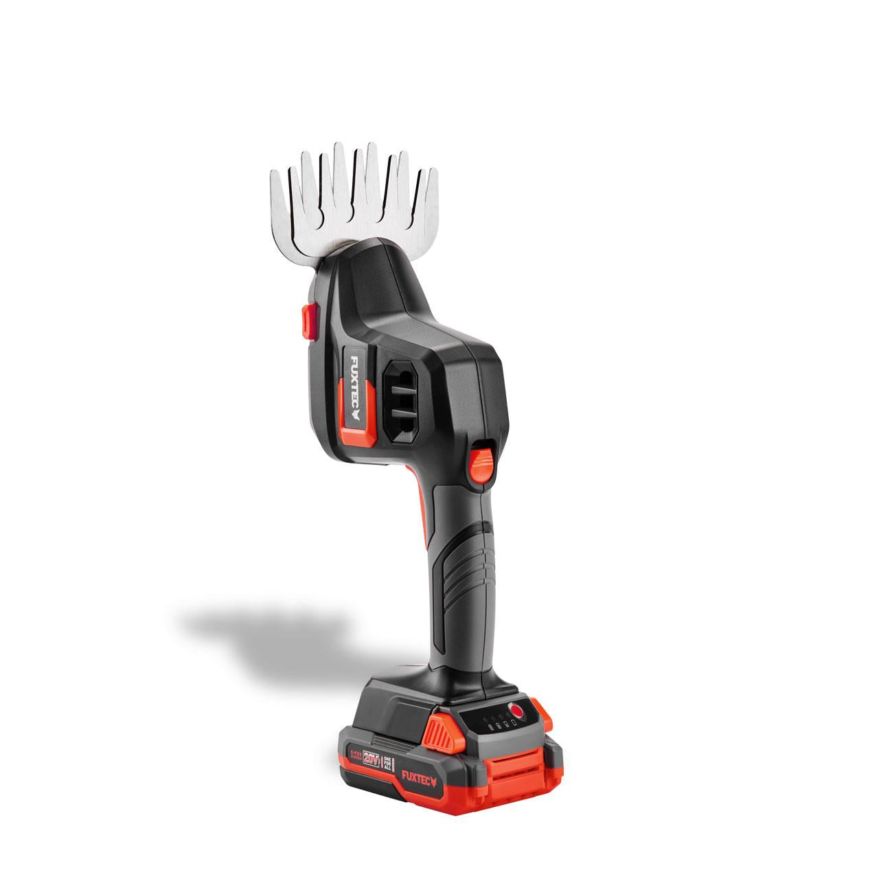 Set Tagliasiepi / forbici a Batteria FUXTEC 20V FX-E1HHS20SET con Batteria e Caricatore