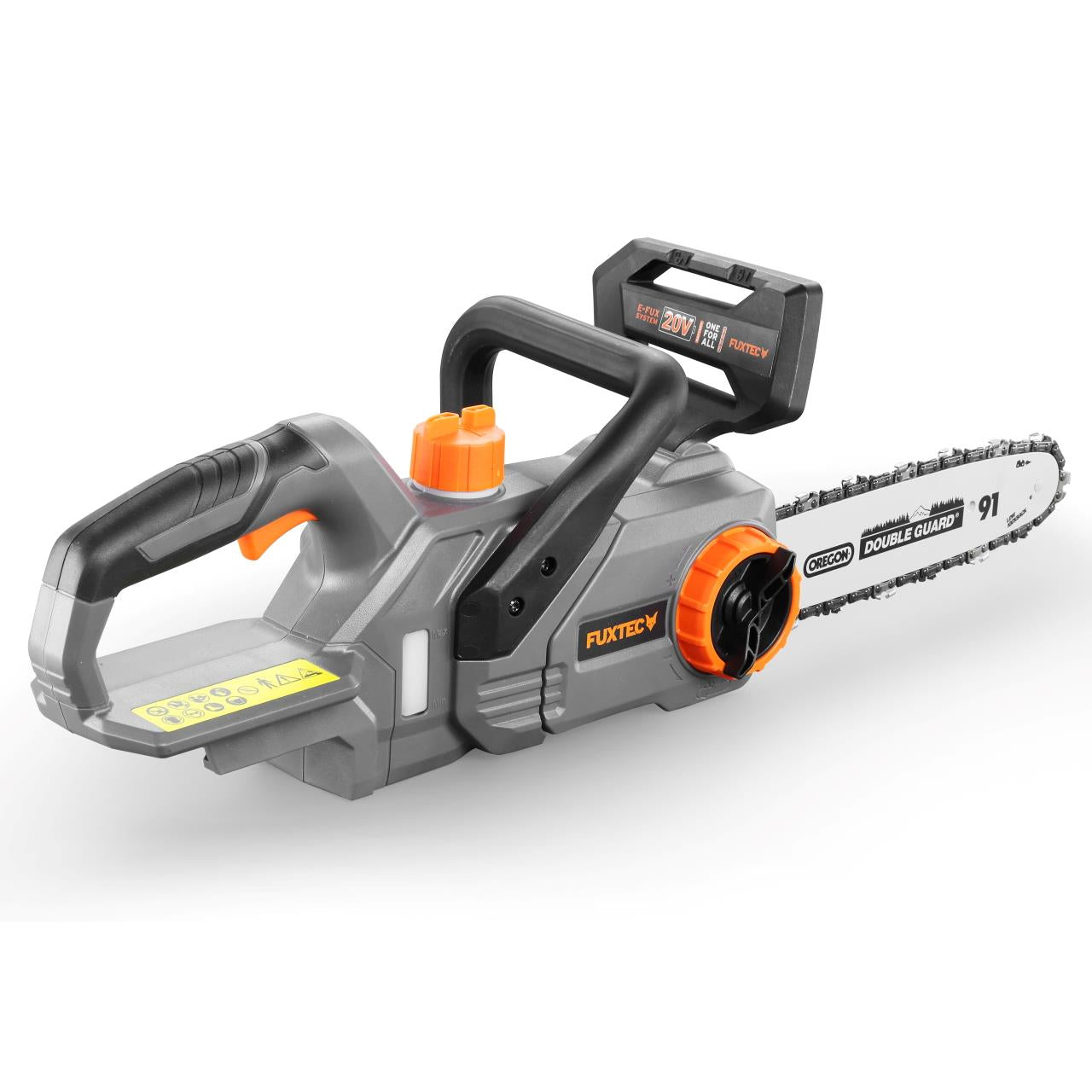 Motosega a batteria 20V FUXTEC FX-E1KS20 Taglio 25 cm-Set con batteria 2Ah e caricabatterie 2,4A