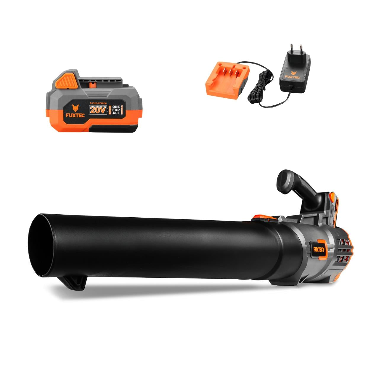 Soffiatore a batteria 20V FX-E1LB20 FUXTEC Set- con 1x batterie 4Ah e caricabatterie 2,4A