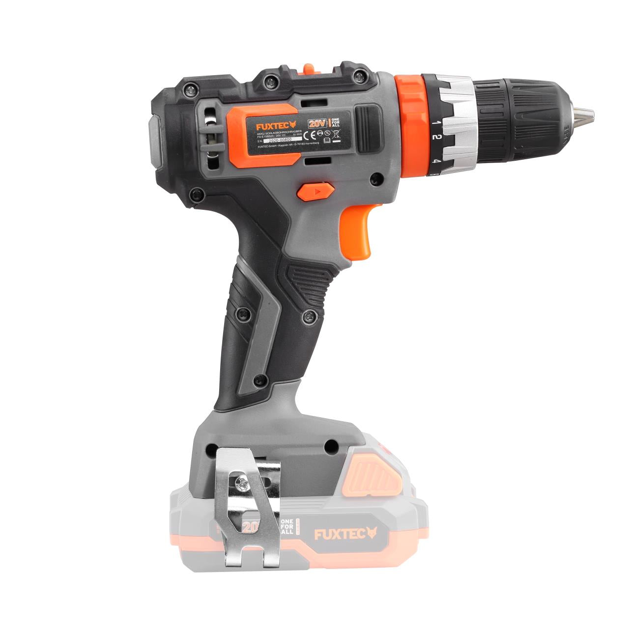 Trapano / avvitatore a percussione a batteria 20V FX-E1SBS20 FUXTEC-set con 2x batterie 2Ah e caricatore 1A