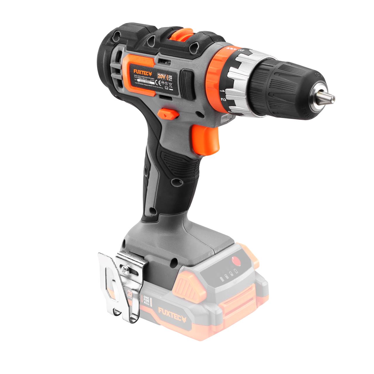 Trapano / avvitatore a percussione a batteria 20V FX-E1SBS20 FUXTEC-set con 2x batterie 2Ah e caricatore 1A