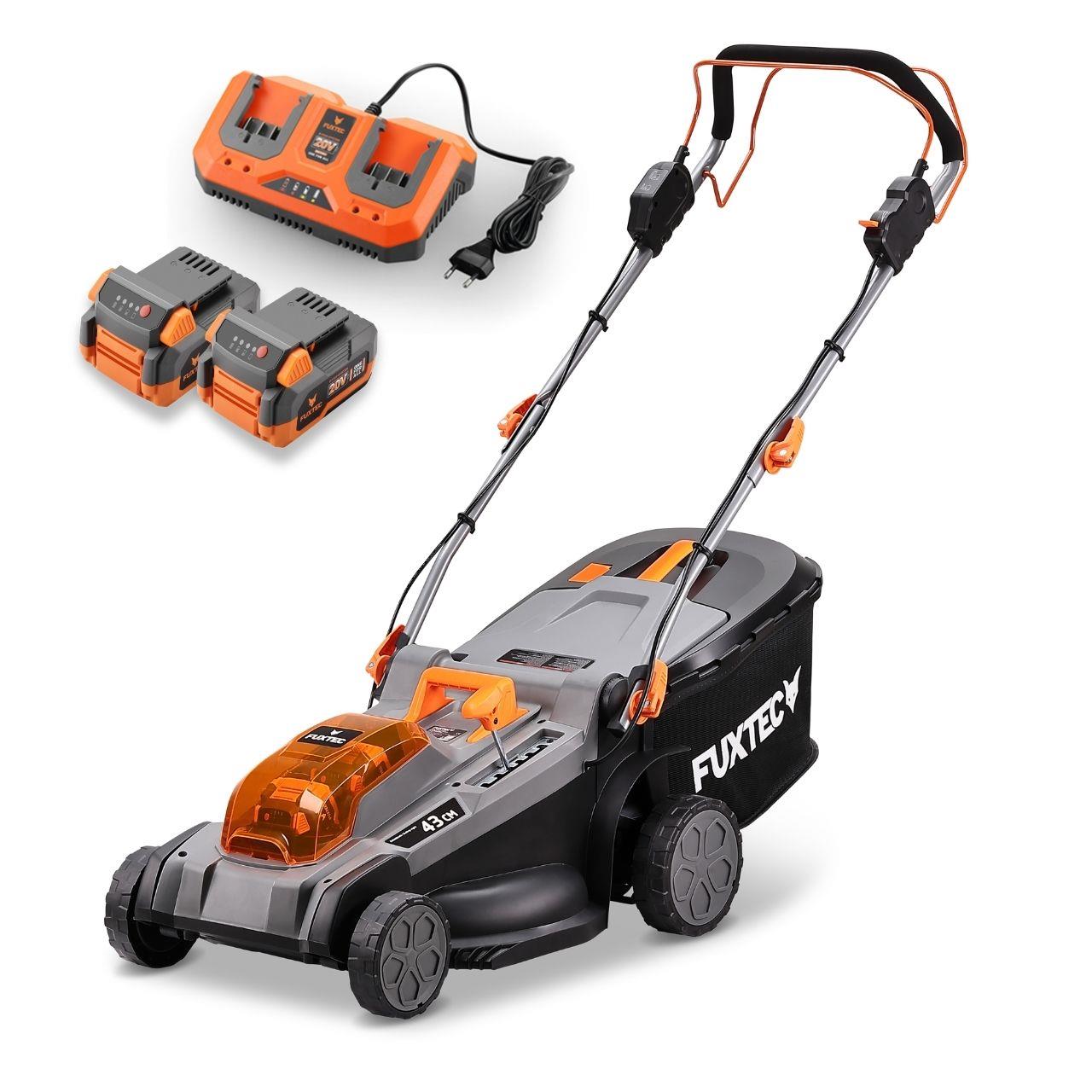 Akku Rasenmäher FX-E2RM43PRO Set mit flexiblem Antrieb