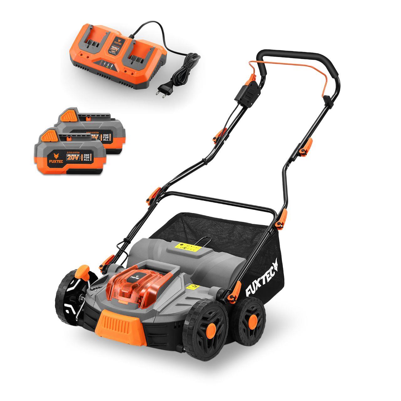 Set Arieggiatore a Batteria 40V FUXTEC FX-E2VE38SET – Funzione 2-in-1 per Arieggiare e Ventilare, Cesto da 45L, Profondità Regolabile