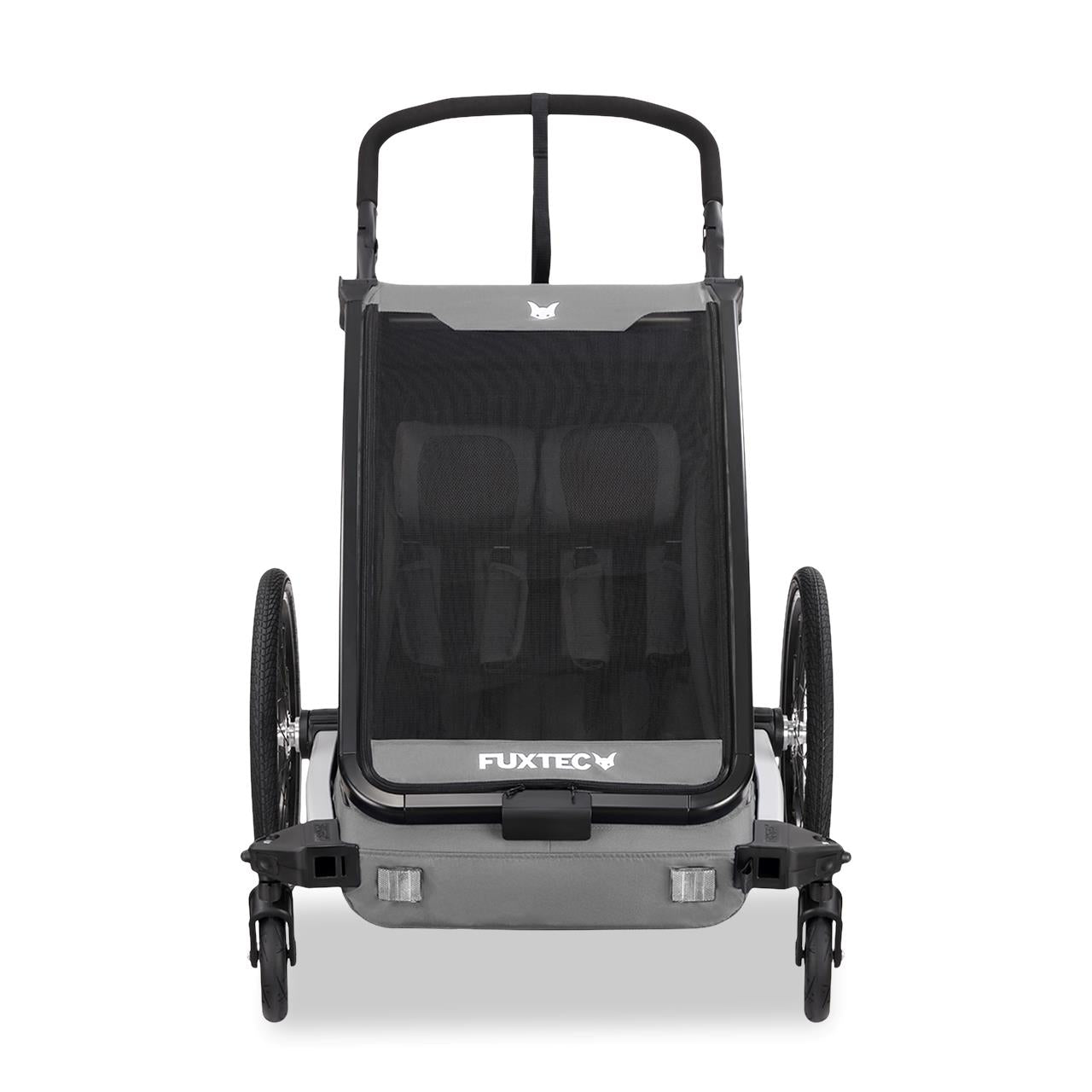 FUXTEC rimorchio per bicicletta/jogger FX-FA1-SET-GRAY con ruota jogger