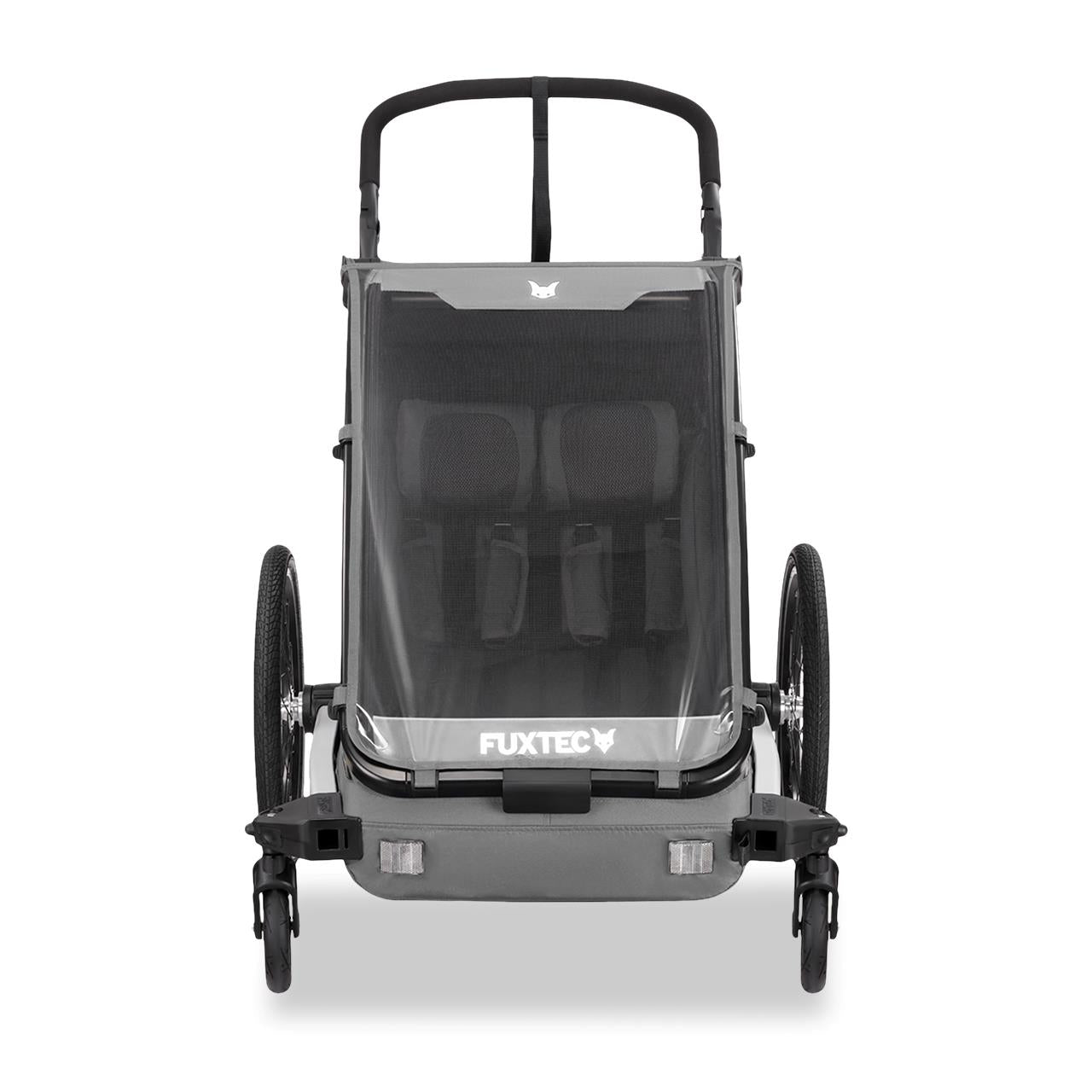FUXTEC rimorchio per bicicletta/jogger FX-FA1-SET-GRAY con ruota jogger