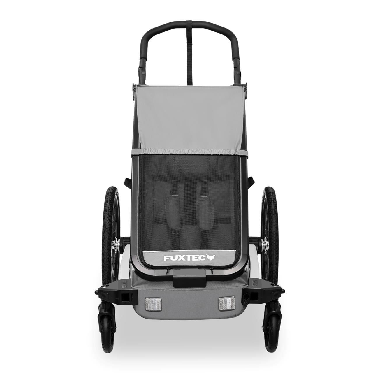 Rimorchio per bici FUXTEC FX-FA1S grigio con ruota jogger