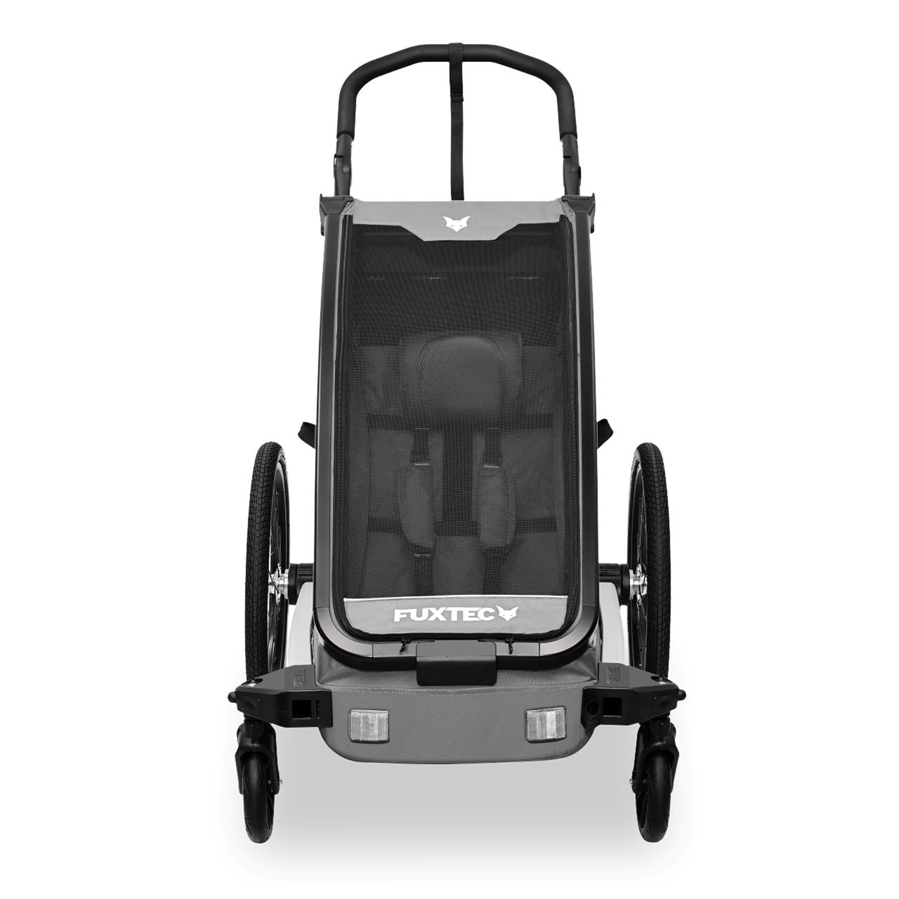 Rimorchio per bici FUXTEC FX-FA1S grigio con ruota jogger