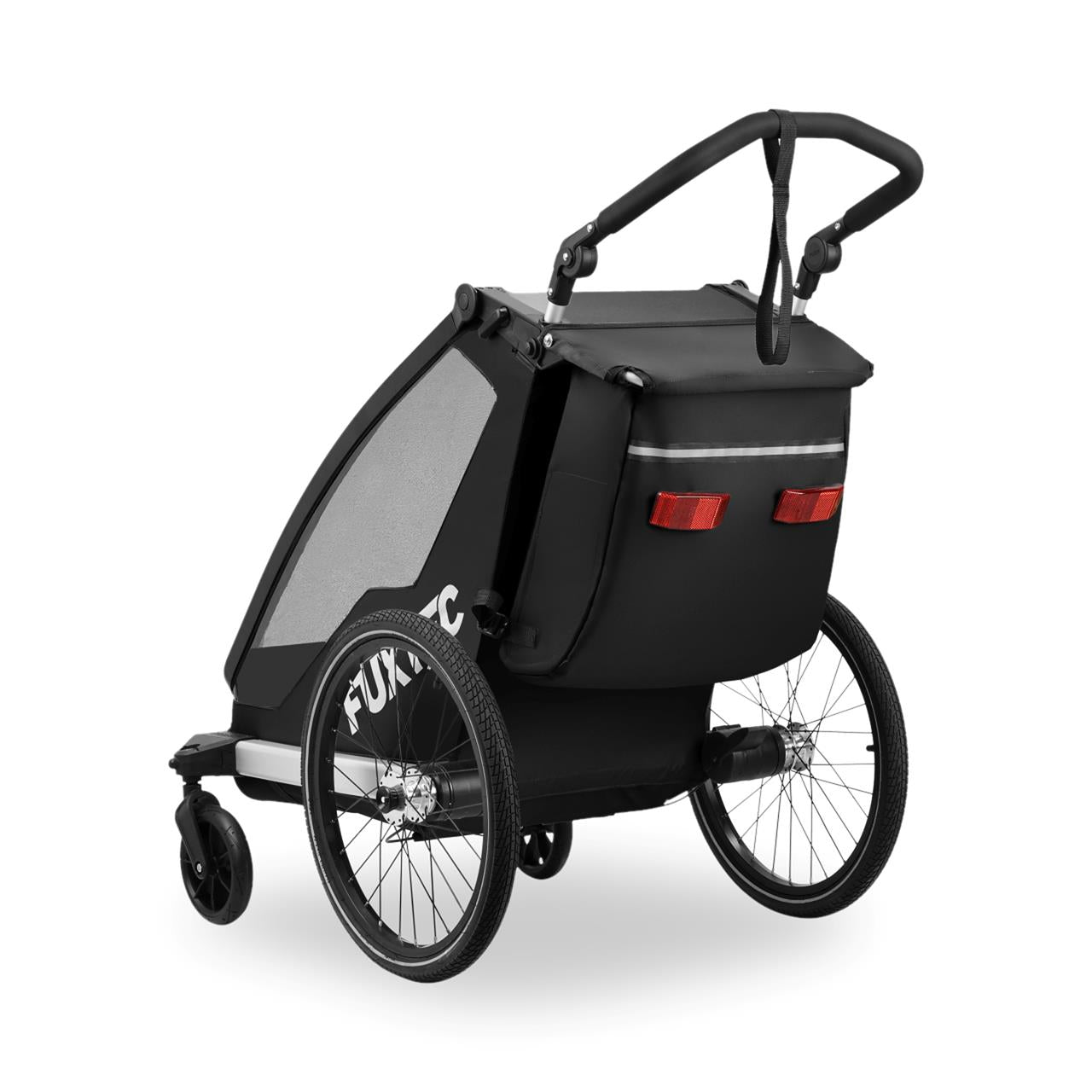 Rimorchio per biciclette FUXTEC FX-FA1S nero con ruota jogger