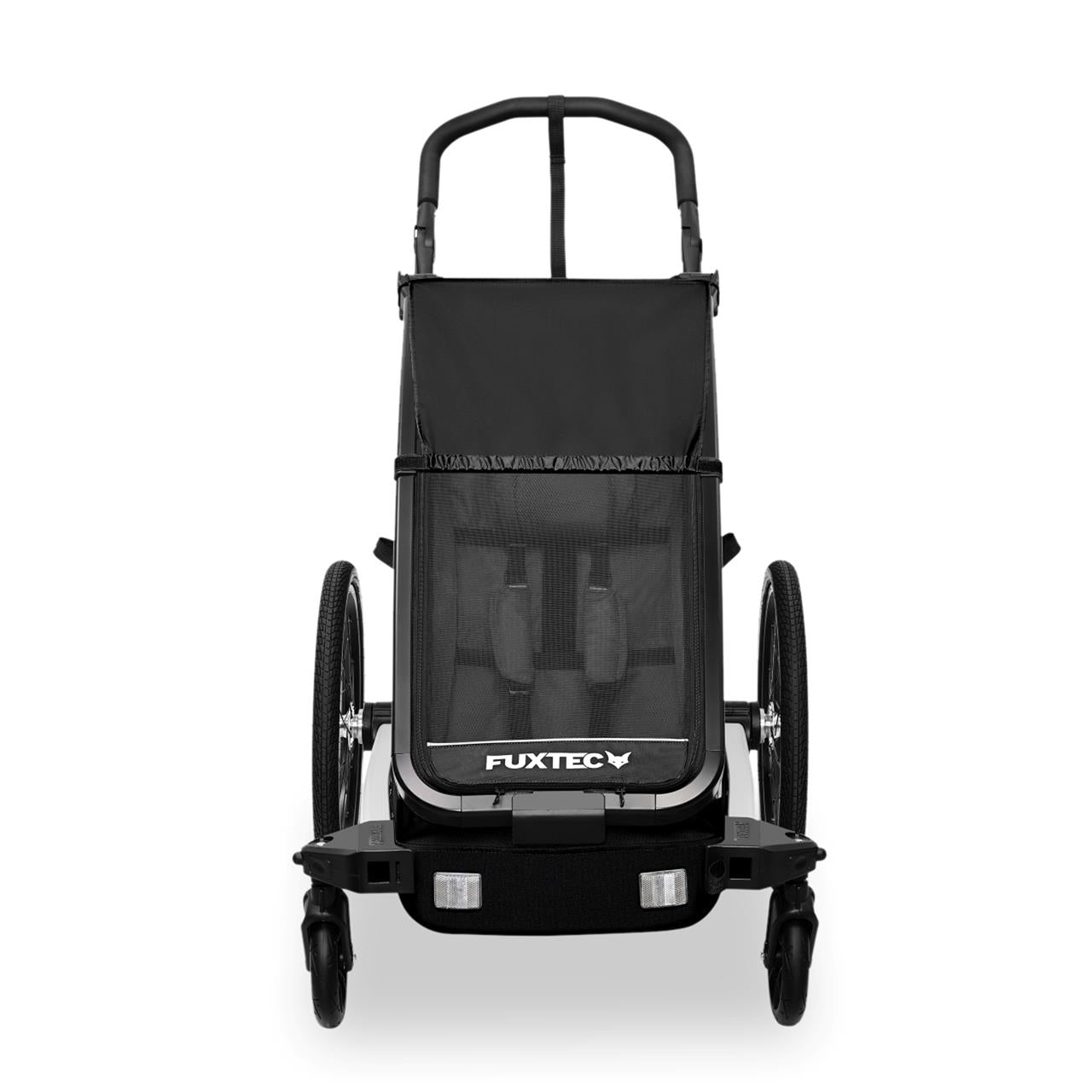 Rimorchio per biciclette FUXTEC FX-FA1S nero con ruota jogger