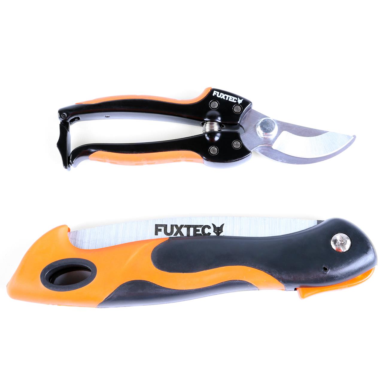 FUXTEC Gartenschere 2er Set - Rebschere & Klappsäge