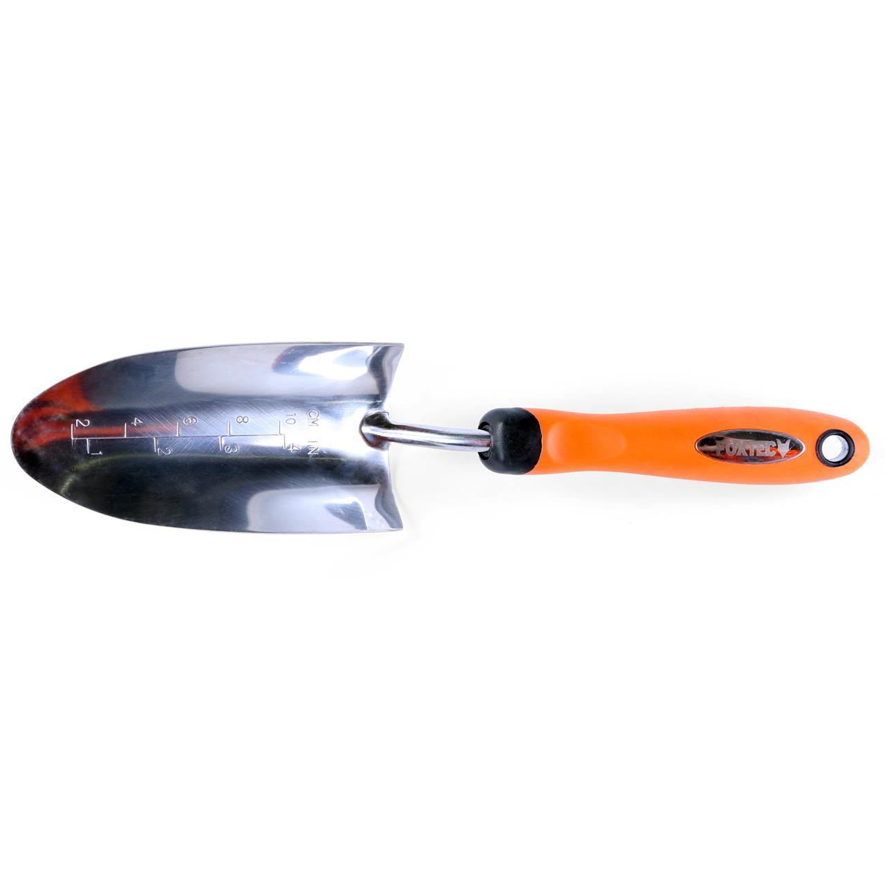 Set di 4 attrezzi da giardino a mano FUXTEC raschietto, artiglioa 3 denti, rastrello e paletta