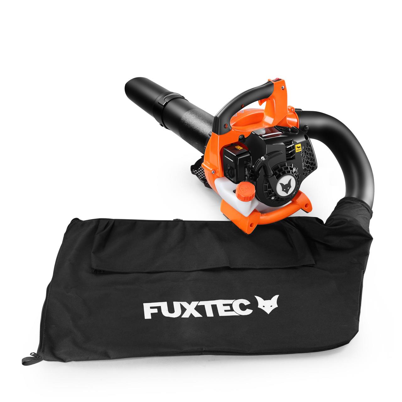 FUXTEC FX-LBS126 4in1 Aspiratore foglie, soffiatore foglie, trituratore foglie incl. due tubi di soffiaggio