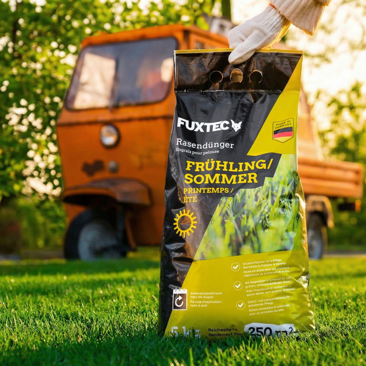 FUXTEC concime per prato primavera/estate FX-RDFS 10 kg per 500 m²