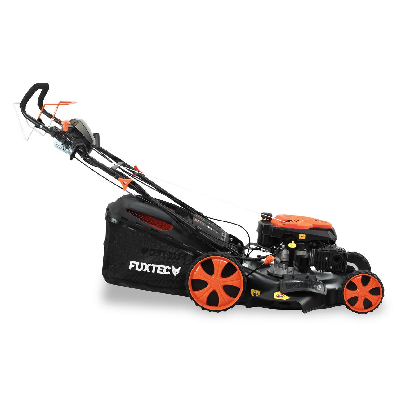 Tagliaerba a scoppio semovente FUXTEC RM5396EsPRO avvio elettrico autotrazione moderabile 53 cm di taglio 196 cc