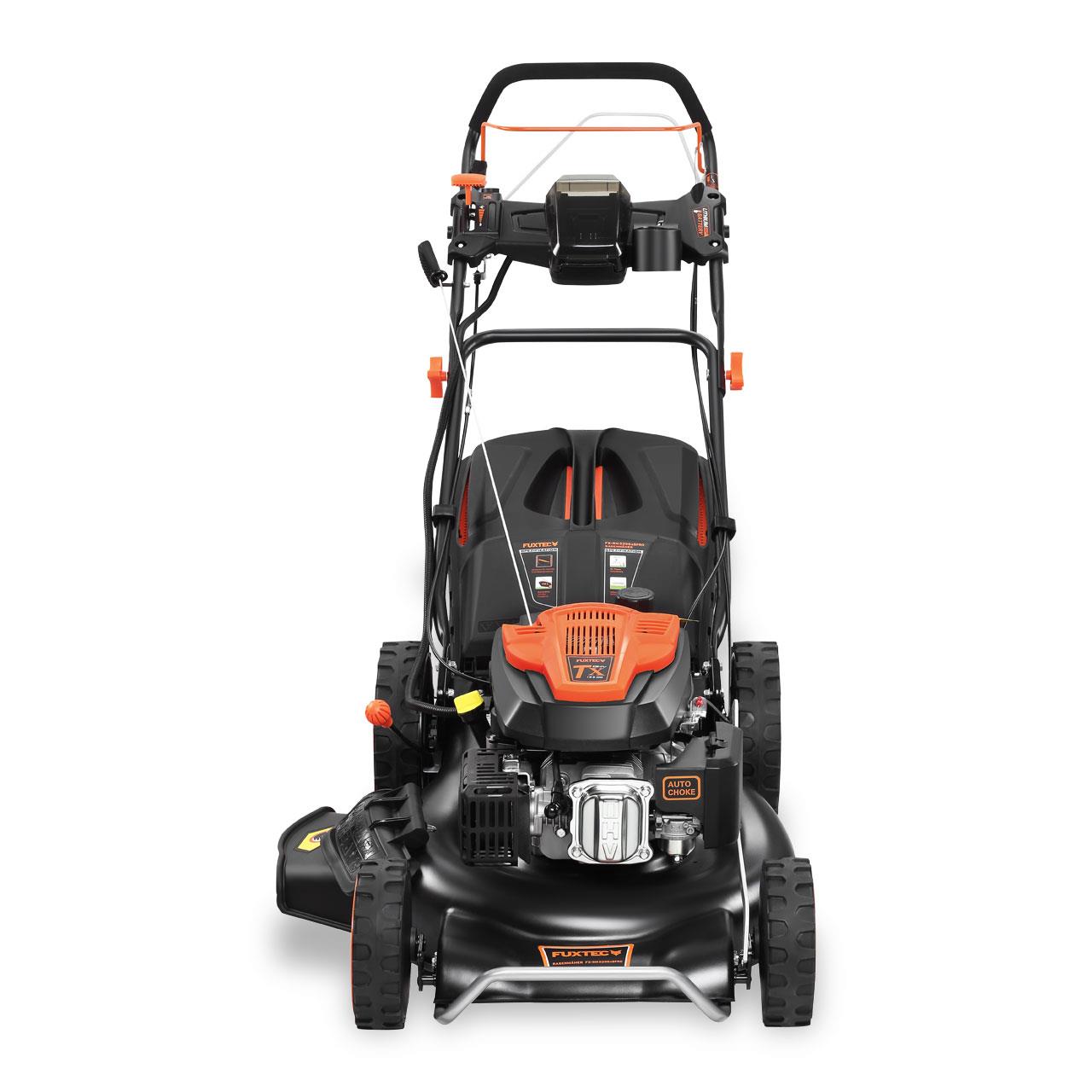 Tagliaerba a scoppio semovente FUXTEC RM5396EsPRO avvio elettrico autotrazione moderabile 53 cm di taglio 196 cc