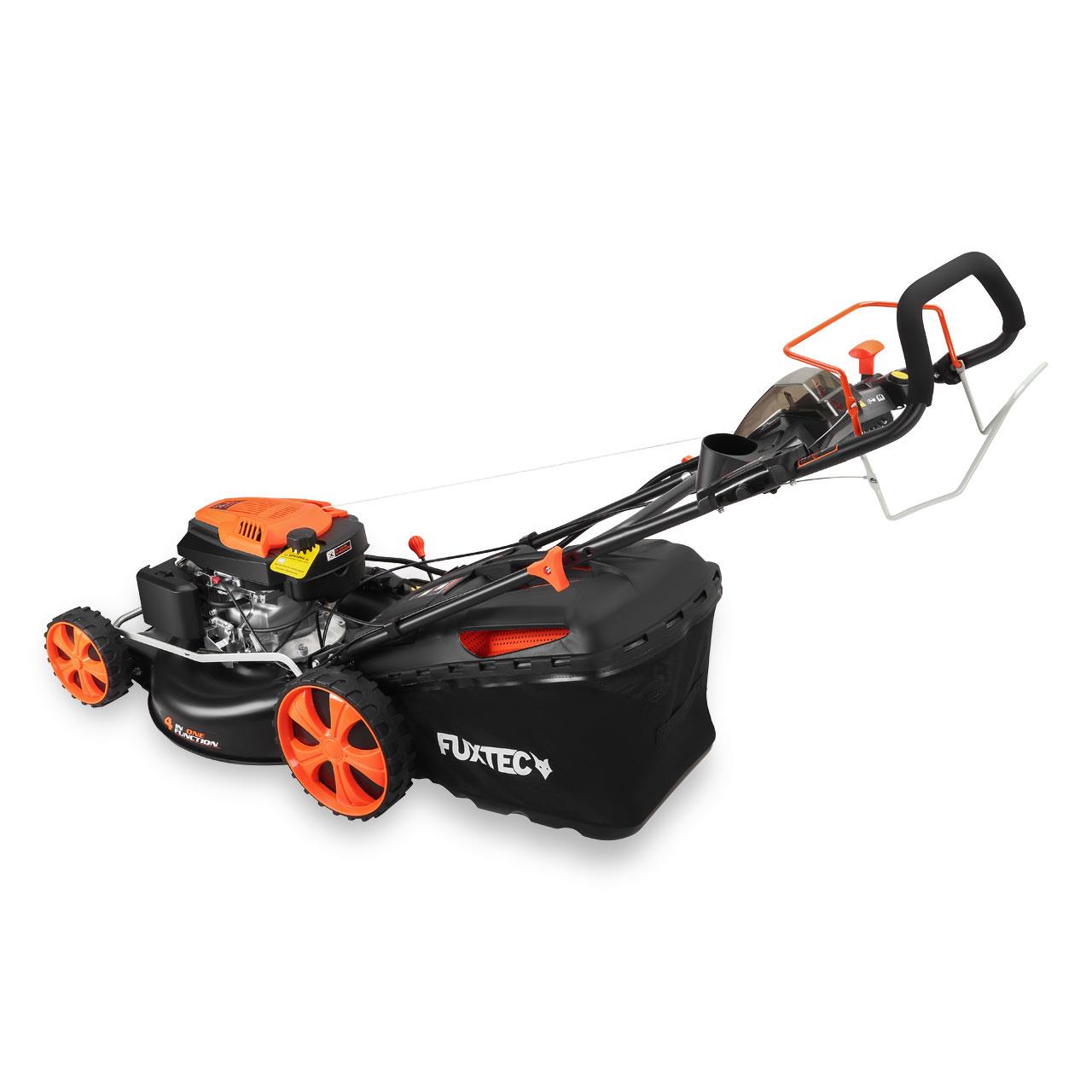 Tagliaerba a scoppio semovente FUXTEC RM5396EsPRO avvio elettrico autotrazione moderabile 53 cm di taglio 196 cc