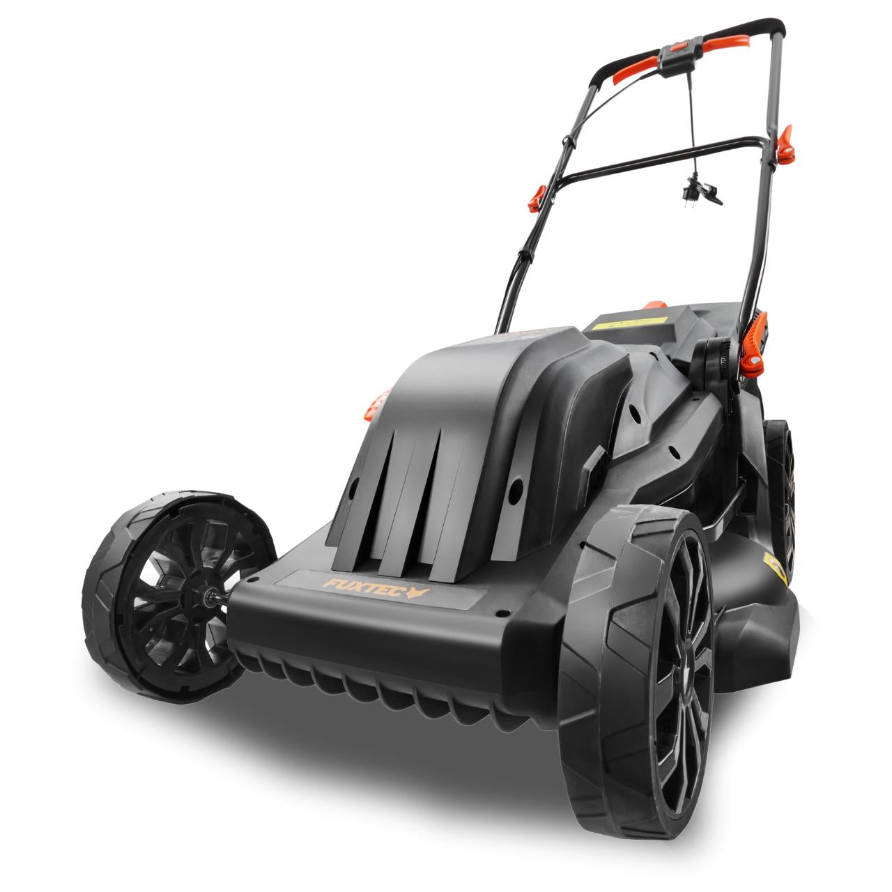 FUXTEC Tagliaerba elettrico RME43 motore da 1200W, taglio 43cm, regolazione taglio 25-75mm, cesto 45L