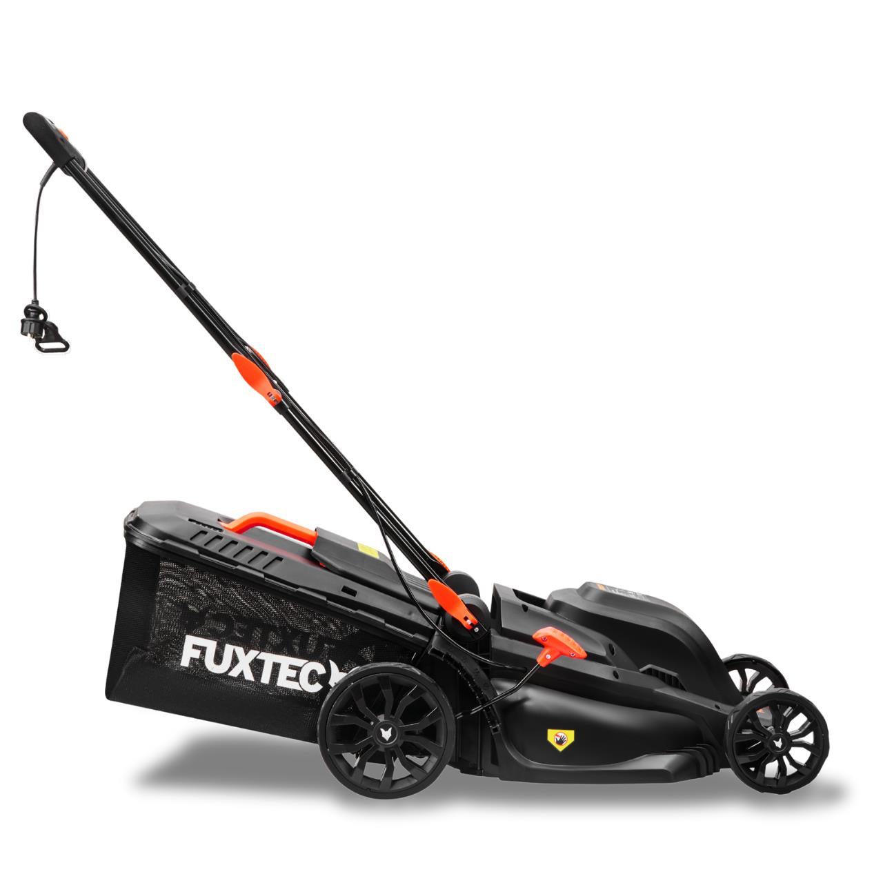 FUXTEC Tagliaerba elettrico RME43 motore da 1200W, taglio 43cm, regolazione taglio 25-75mm, cesto 45L