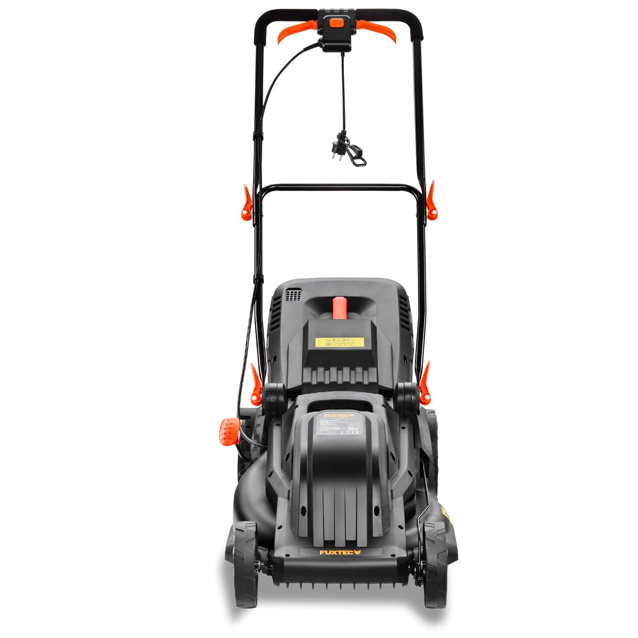 FUXTEC Tagliaerba elettrico RME43 motore da 1200W, taglio 43cm, regolazione taglio 25-75mm, cesto 45L