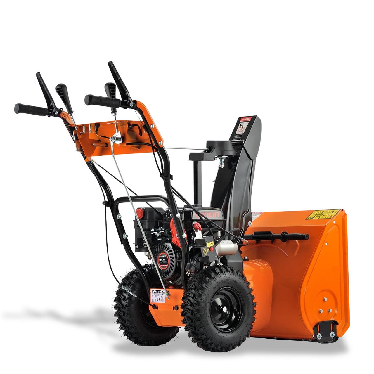 FUXTEC Spazzaneve a scoppio FX-SF2196 con Motore 4 Tempi da 196cc – Larghezza di Lavoro 61 cm– Avviamento Elettrico