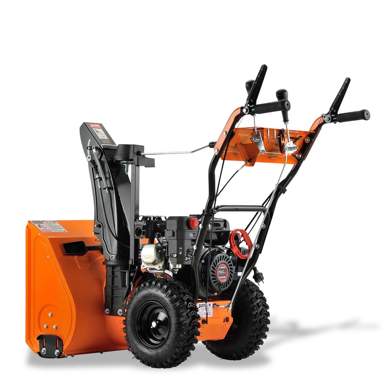 FUXTEC Spazzaneve a scoppio FX-SF2196 con Motore 4 Tempi da 196cc – Larghezza di Lavoro 61 cm– Avviamento Elettrico