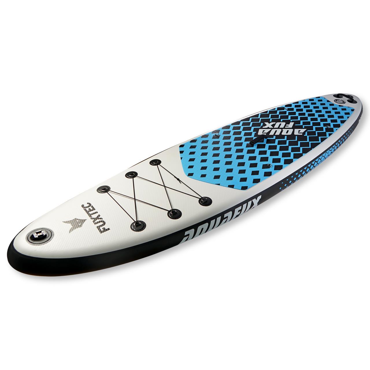 Tavola Stand Up Paddle, SUP Board FUXTEC SUP320Eco Tavola Nera e bianca.