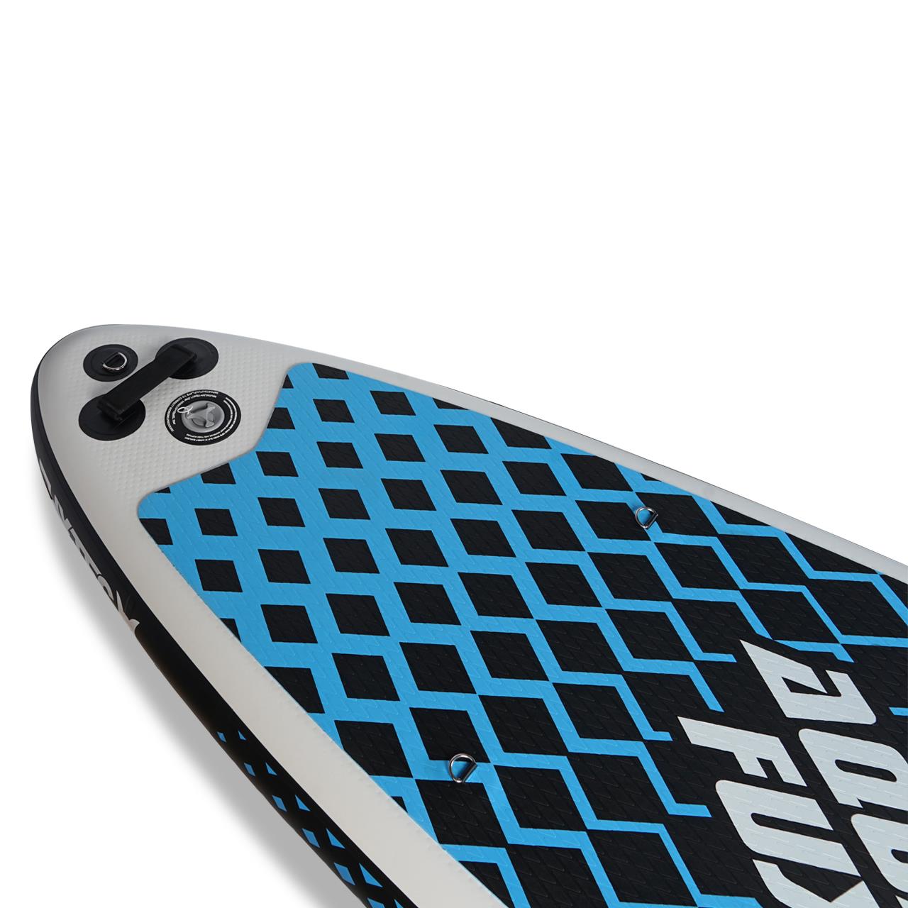 Tavola Stand Up Paddle, SUP Board FUXTEC SUP320Eco Tavola Nera e bianca.