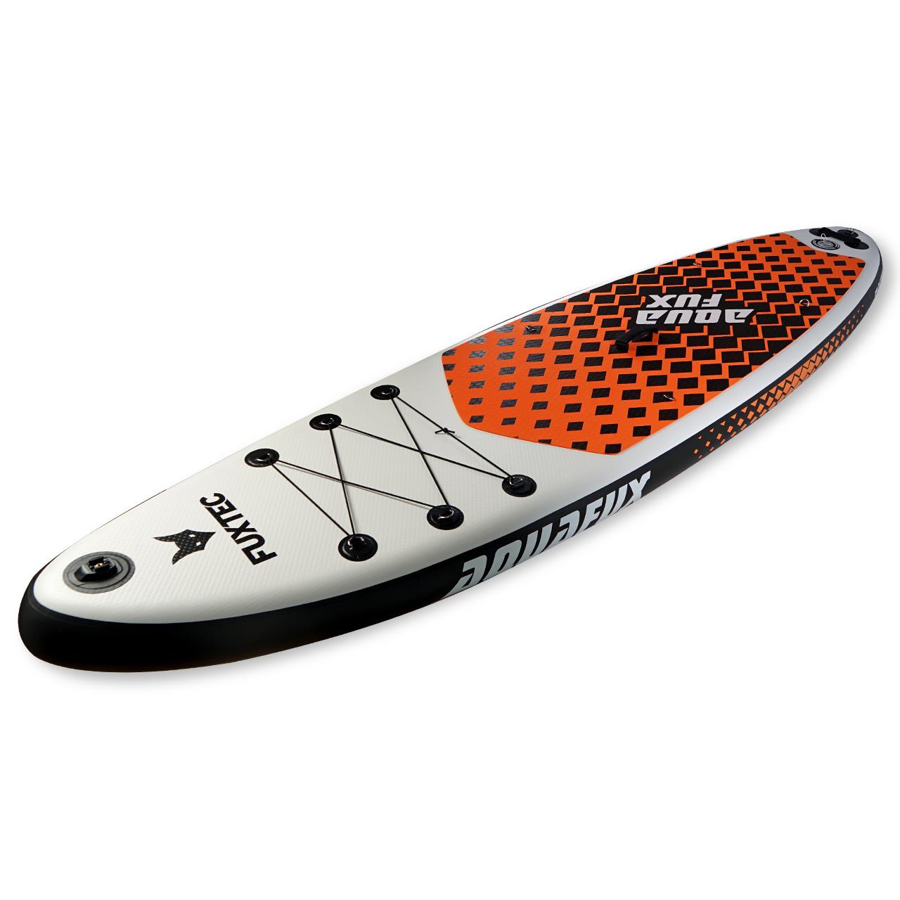 Tavola Stand Up Paddle, SUP Board FUXTEC SUP320Eco Tavola Nera e bianca.