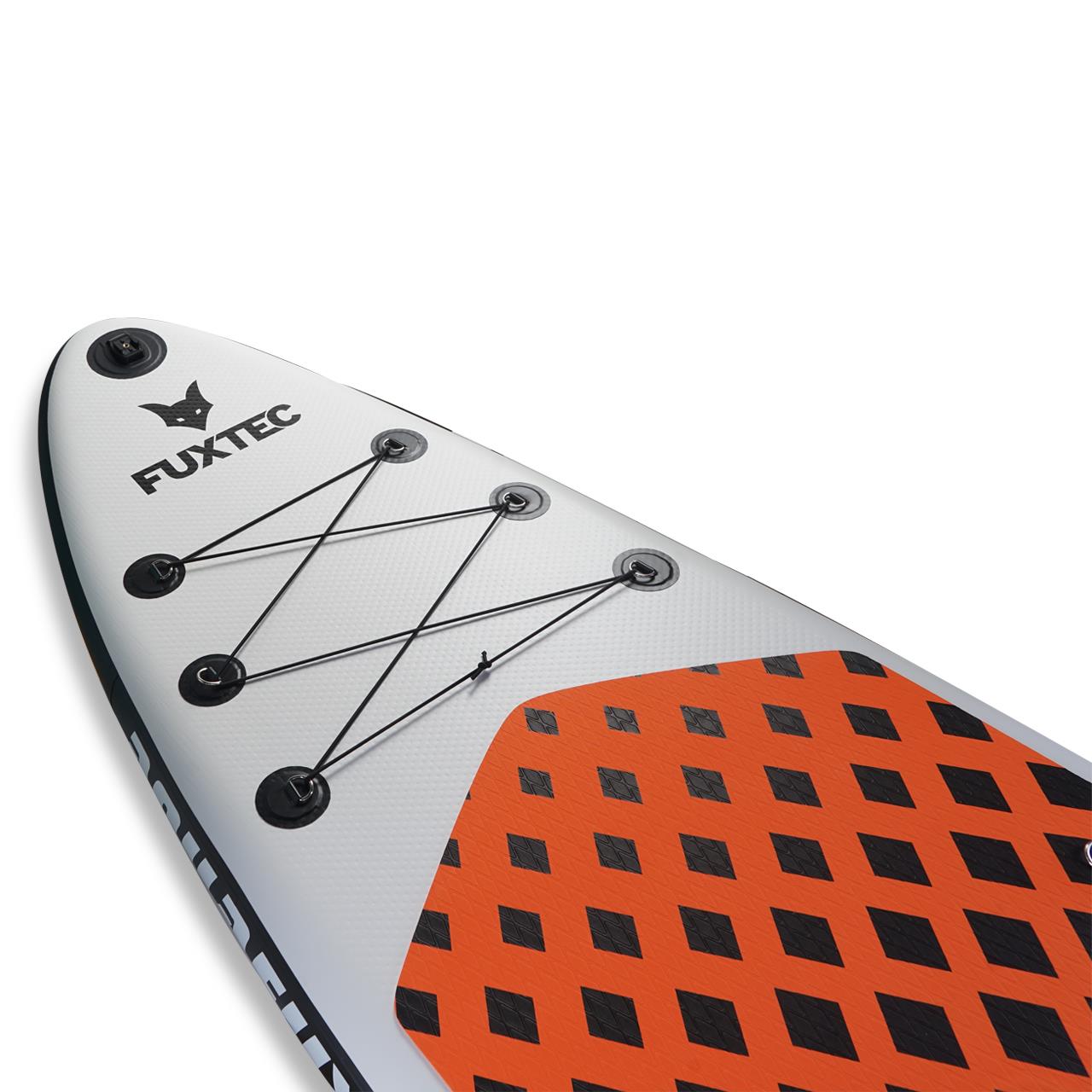 Tavola Stand Up Paddle, SUP Board FUXTEC SUP320Eco Tavola Nera e bianca.