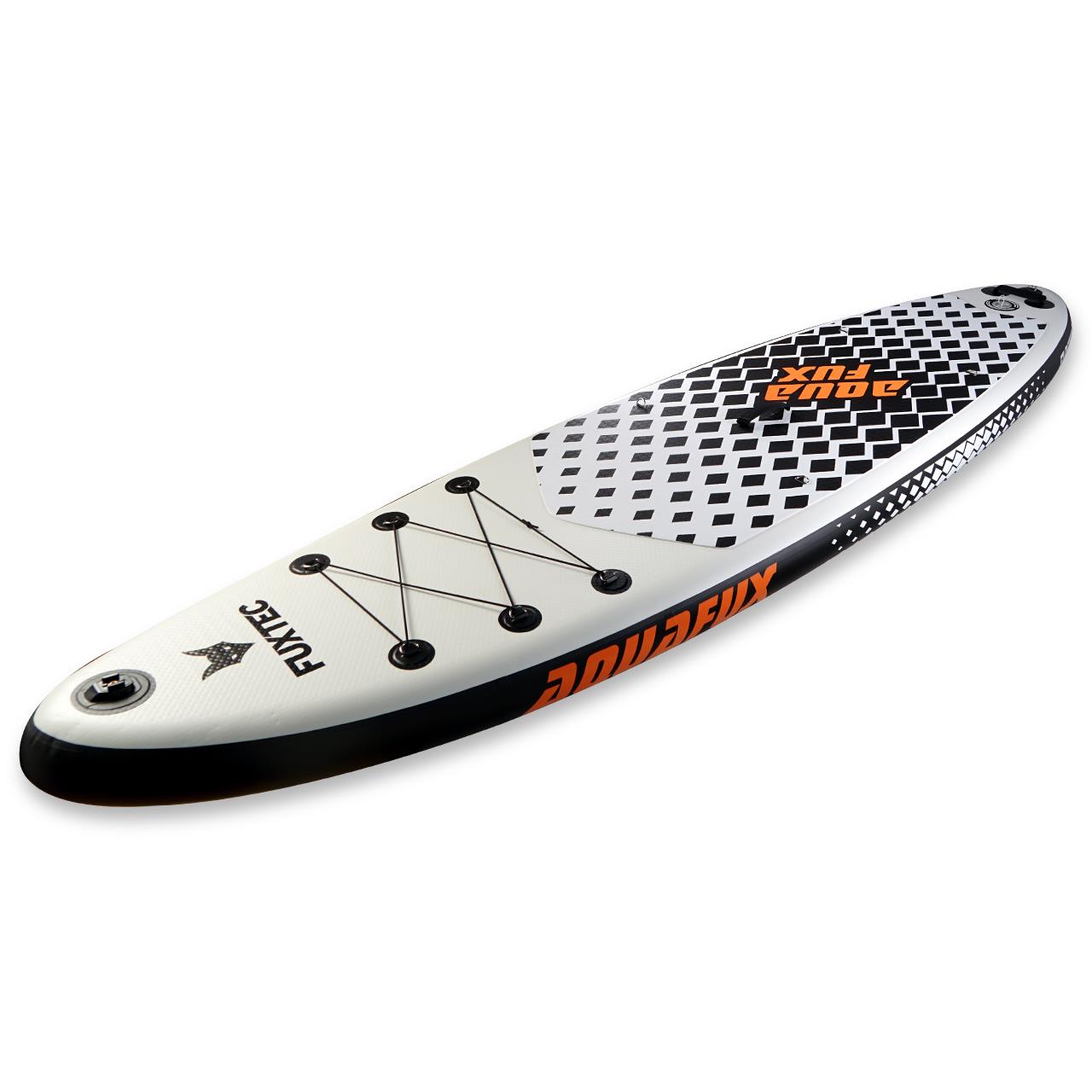 Tavola Stand Up Paddle, SUP Board FUXTEC SUP320Eco Tavola Nera e bianca.