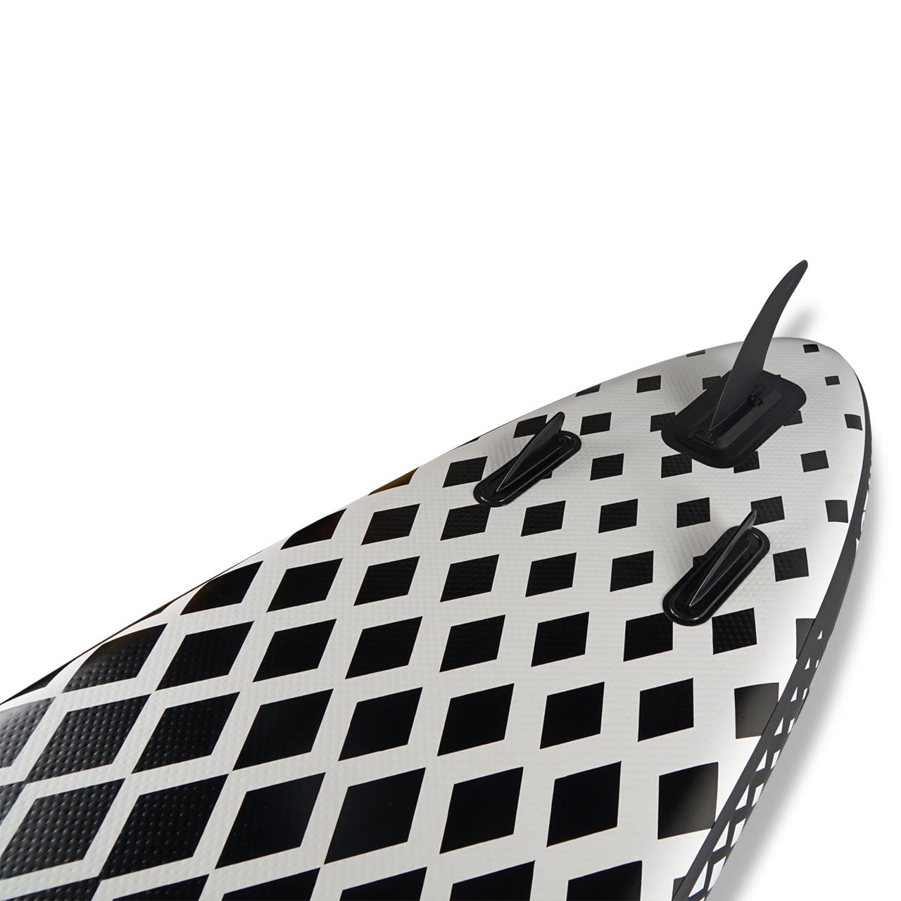 Tavola Stand Up Paddle, SUP Board FUXTEC SUP320Eco Tavola Nera e bianca.