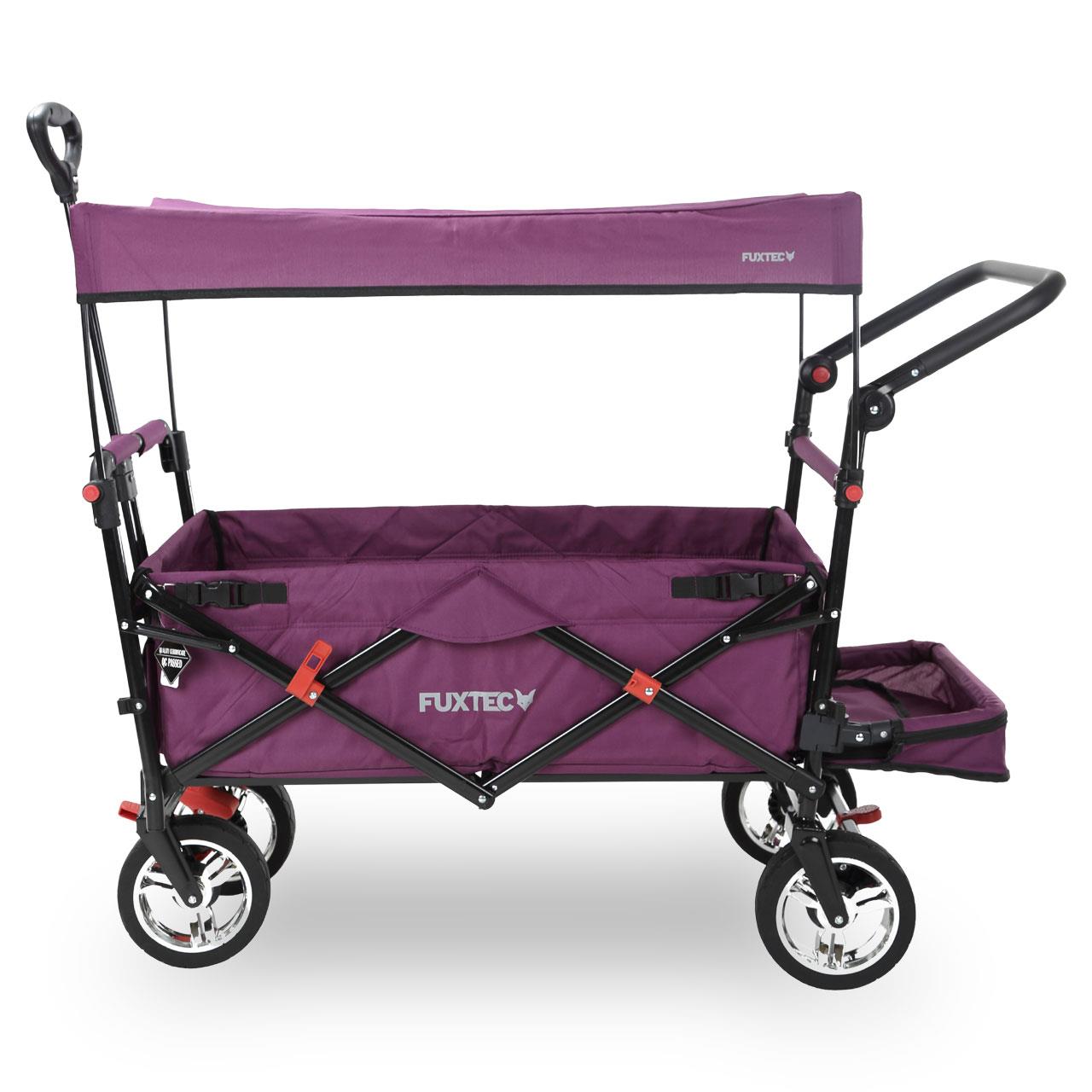 Carrello pieghevole giardino FUXTEC FX-CT800 con tettuccio parasole per il trasporto dei bambini