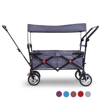 FUXTEC Bollerwagen FX-CT700 mit UV-geschütztem Sonnendach und zusätzlichem Schiebegriff