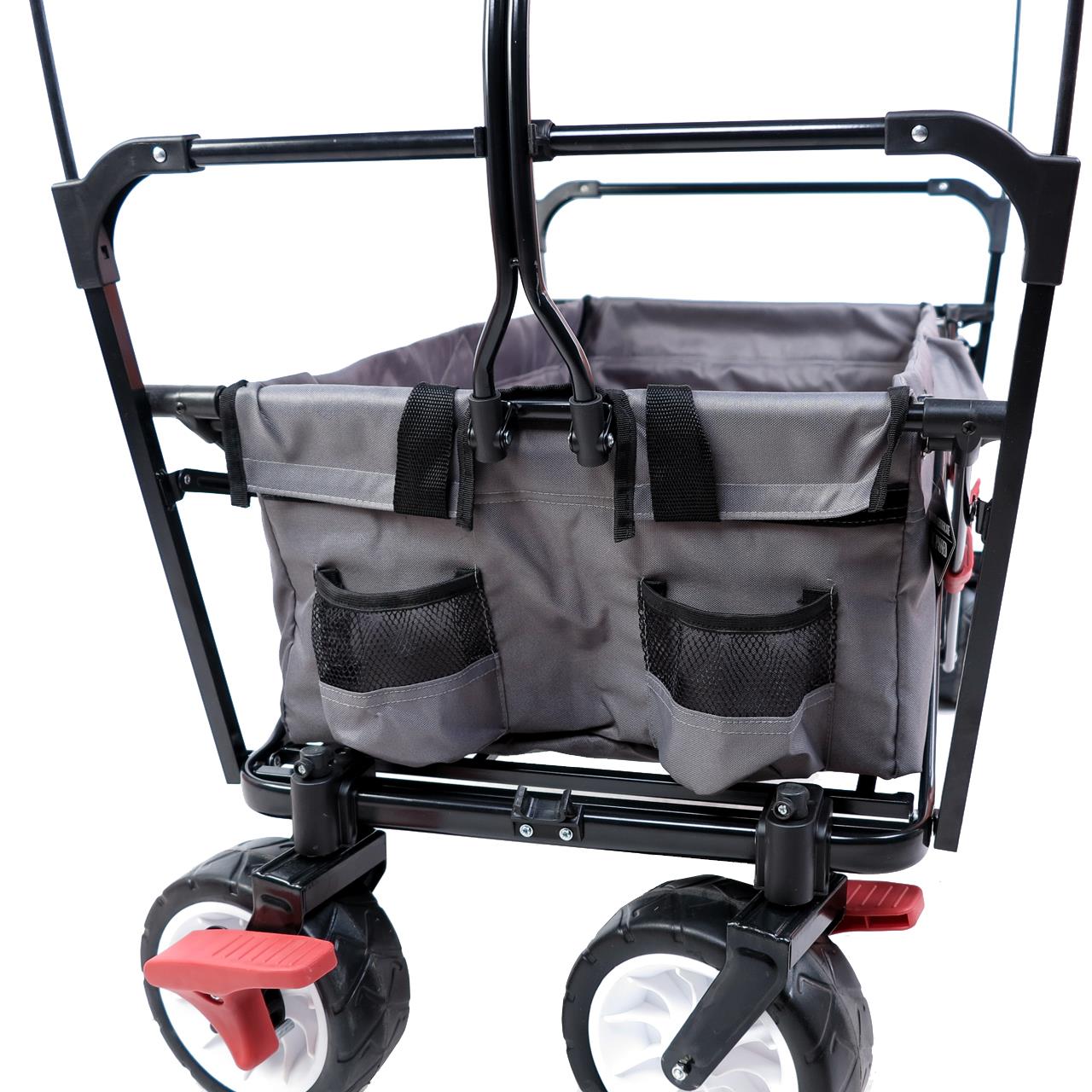 Carrello Pieghevole da giardino/ da spiaggia con tettuccio FUXTEC FX-CT350 Grigio