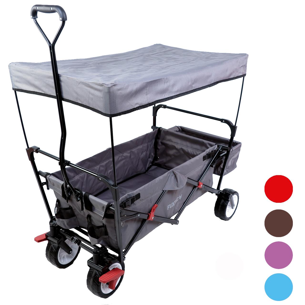 Carrello Pieghevole da giardino da spiaggia con tettuccio FUXTEC FX-CT350